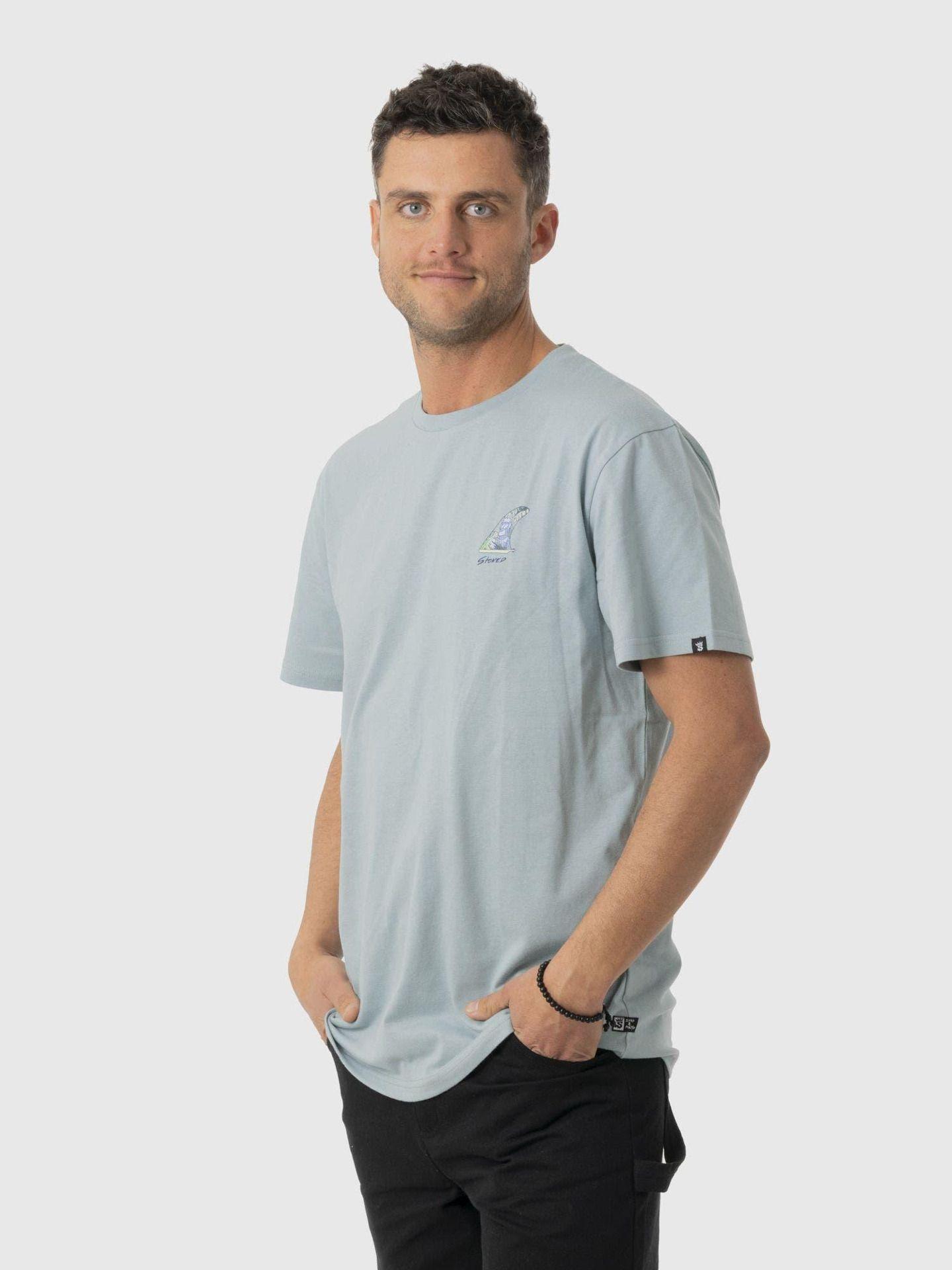Polera Stoked Hombre Game Reciclada Sky Celeste-1