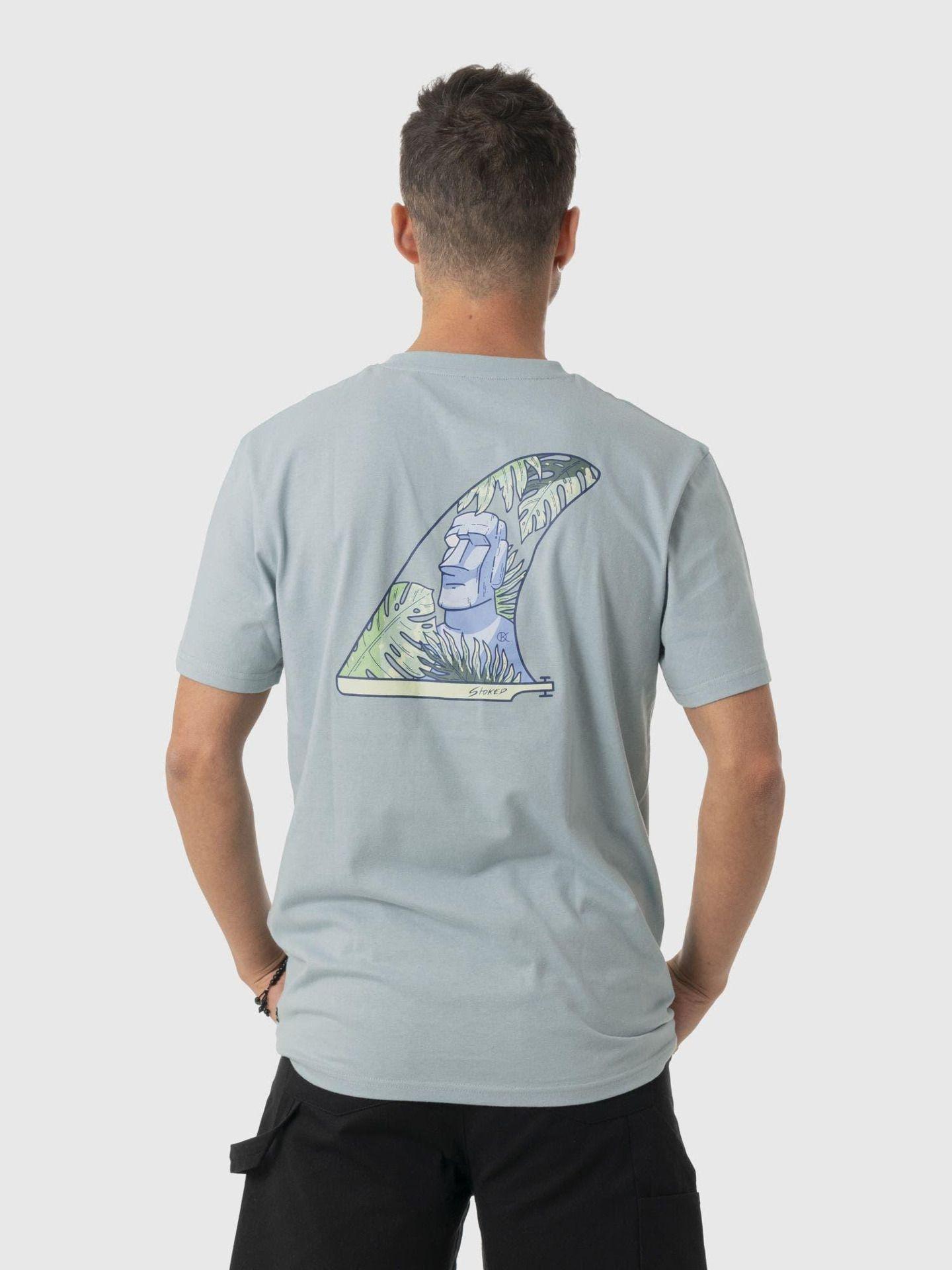 Polera Stoked Hombre Game Reciclada Sky Celeste-2