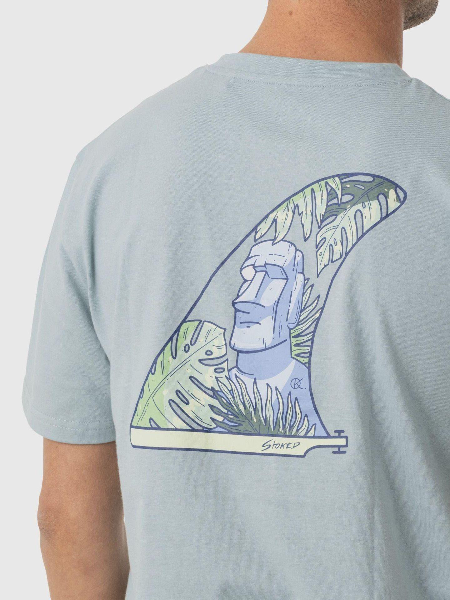 Polera Stoked Hombre Game Reciclada Sky Celeste-4