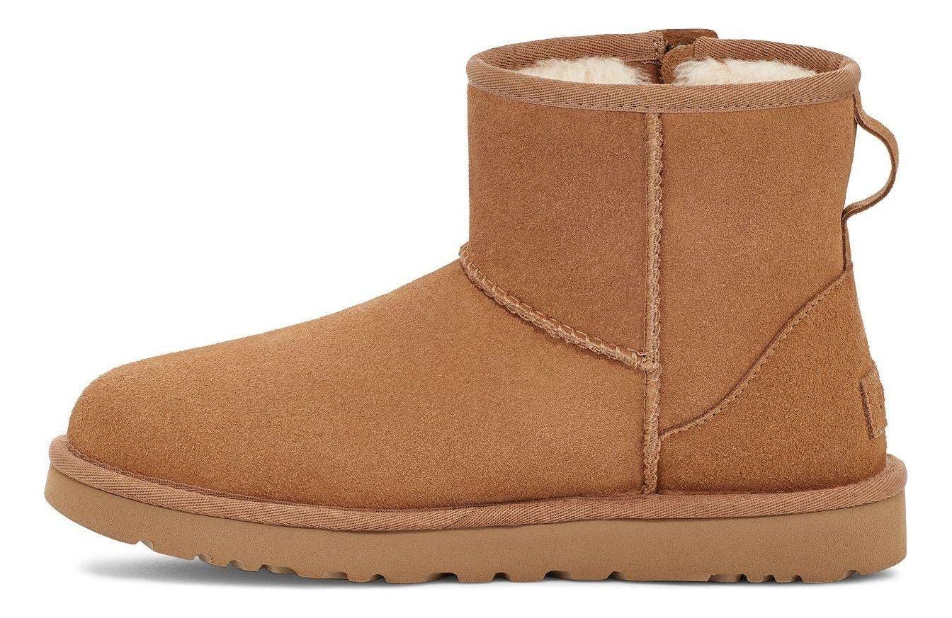 Bota UGG Mujer Classic Mini Bailey Zip Café-2