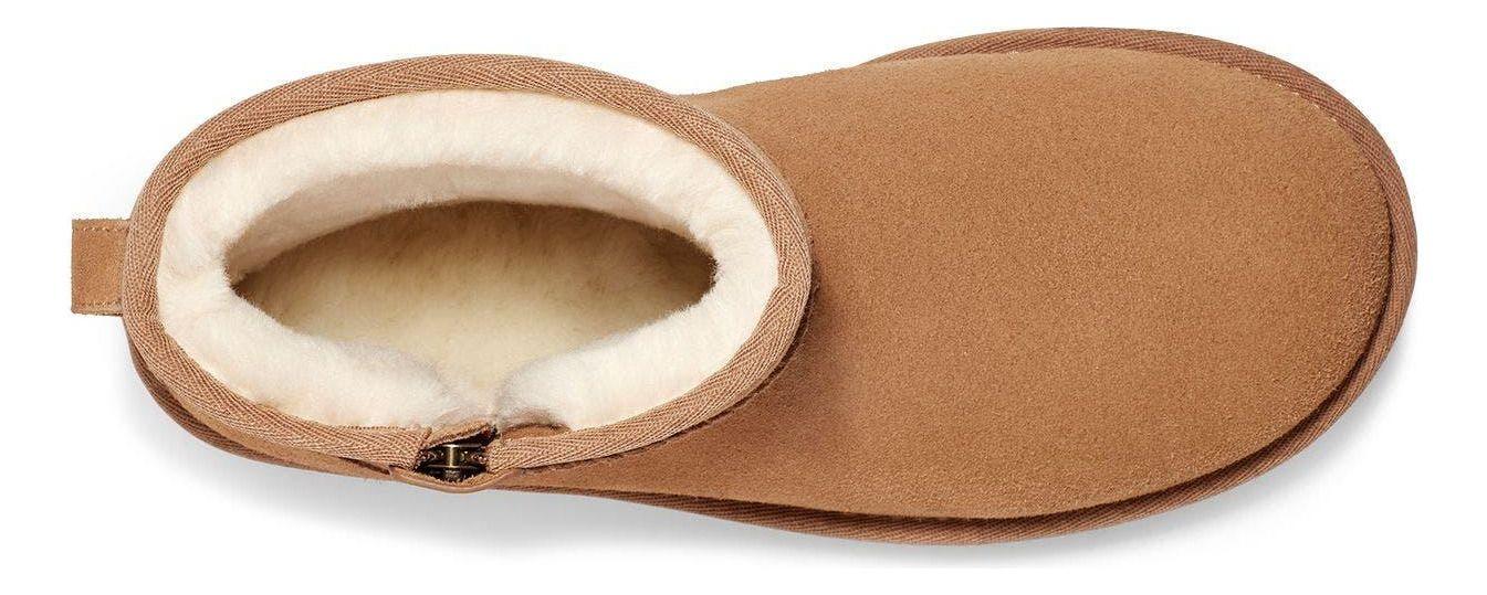 Bota UGG Mujer Classic Mini Bailey Zip Café-4