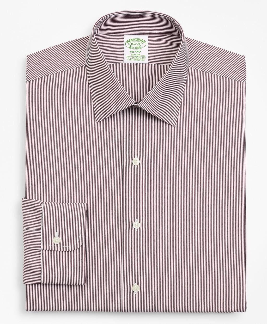 Camisa Brooks Brothers Hombre Stretch Milano Slim-Fit Morado-3