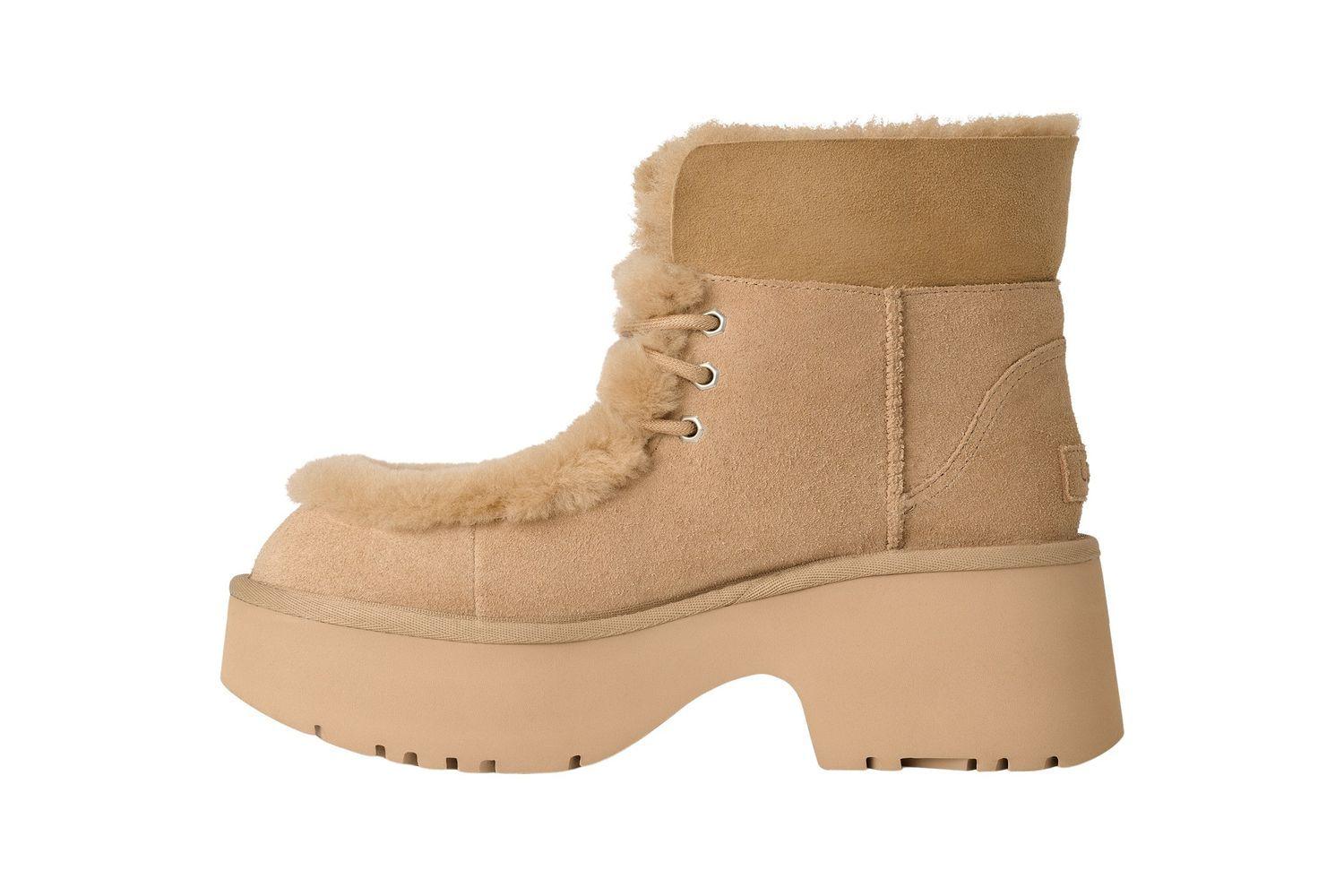 Botas Ugg Mujer Esmee Lace Up Beige-3