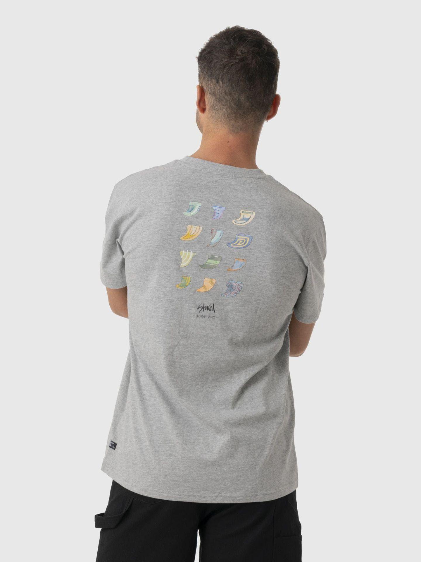 Polera Stoked Hombre Quilla Reciclada Gris-2