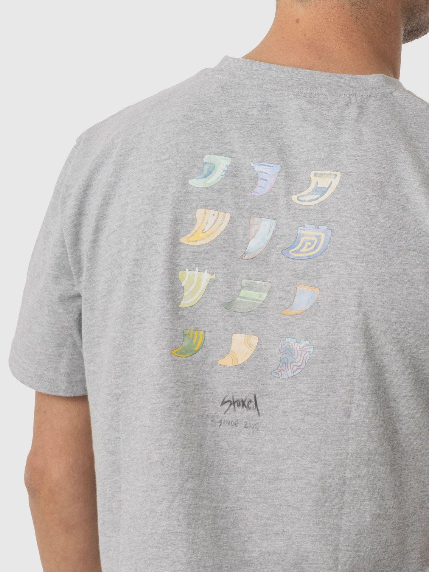 Polera Stoked Hombre Quilla Reciclada Gris-4