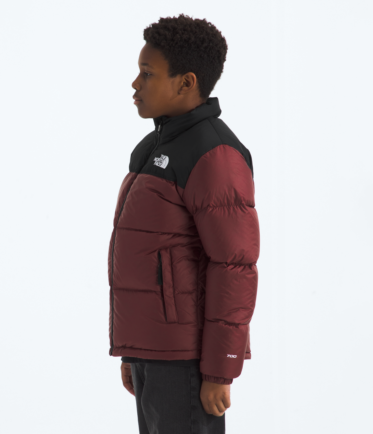 Chaqueta De Pluma Teen 1996 Retro Nuptse Niños Burdeo-4