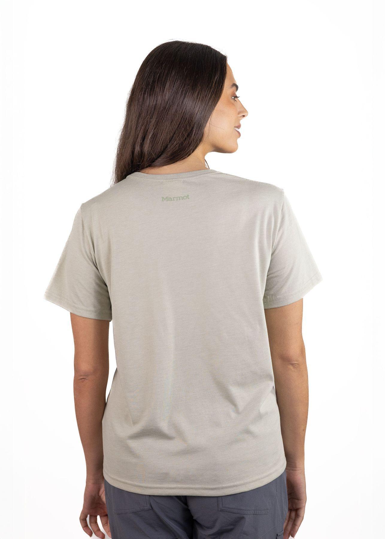 Polera Marmot Mujer Retro Logo Tee Gris-2