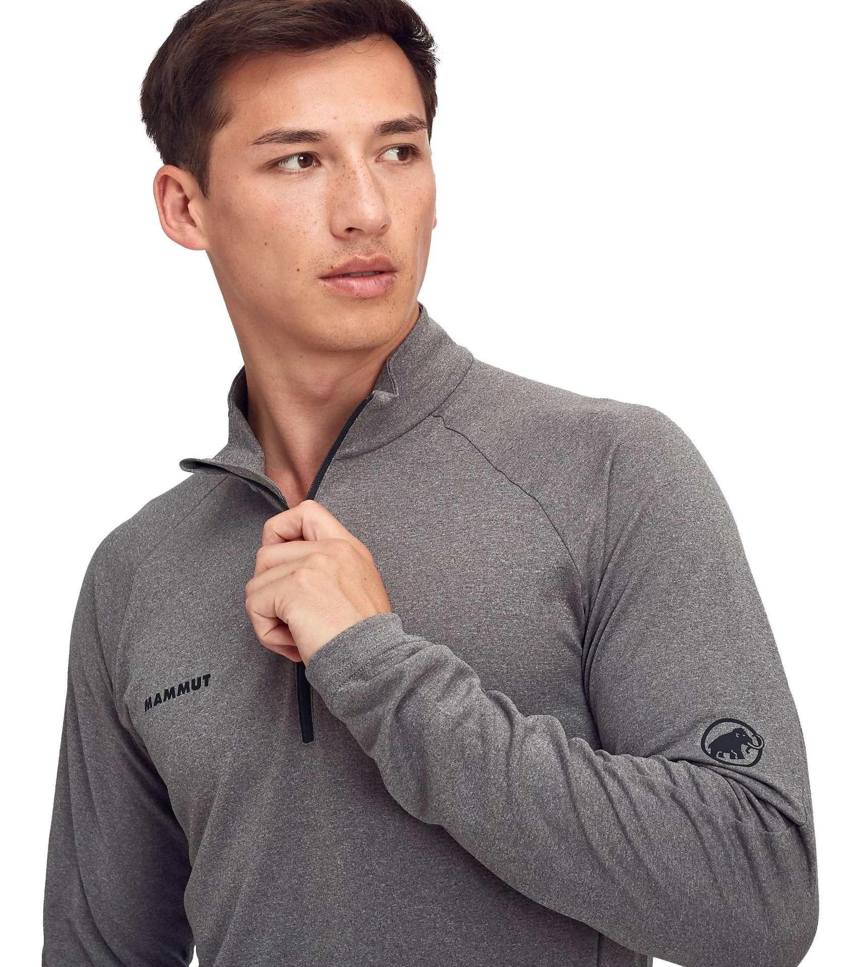 Polera Mammut Hombre Aegility Half Zip Gris-2