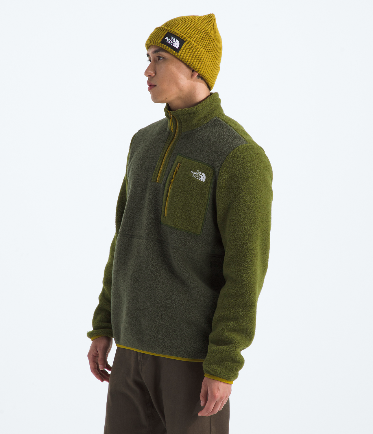 Polar Yumiori ¼ Zip Hombre Verde Oscuro-2