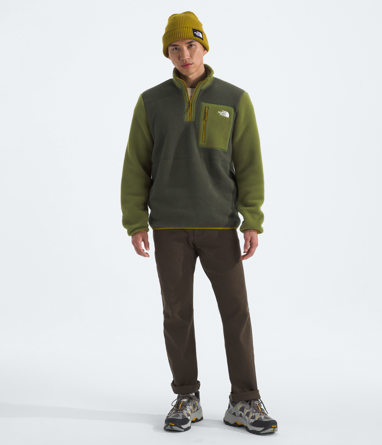 Polar Yumiori ¼ Zip Hombre Verde Oscuro-3