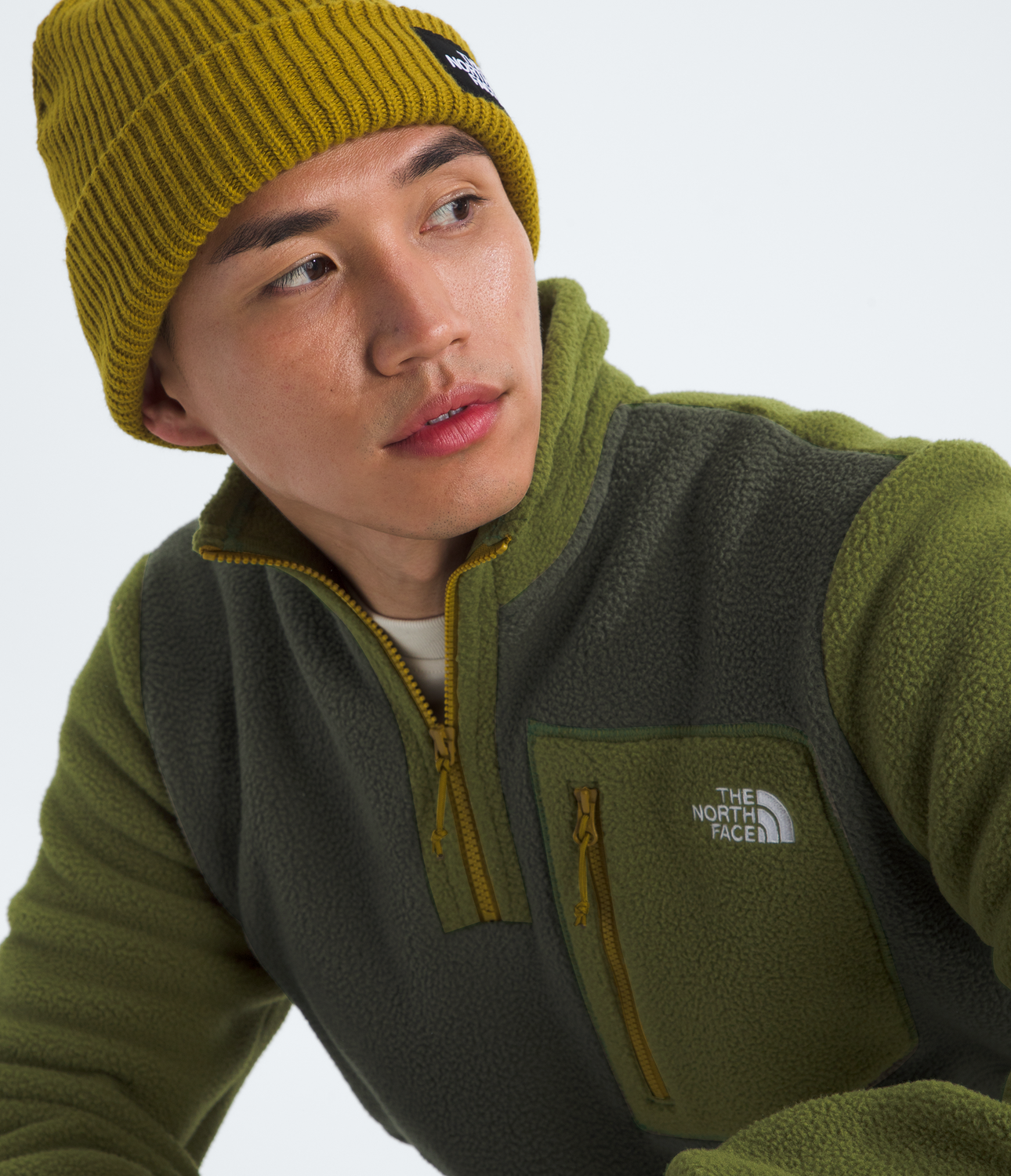 Polar Yumiori ¼ Zip Hombre Verde Oscuro-4