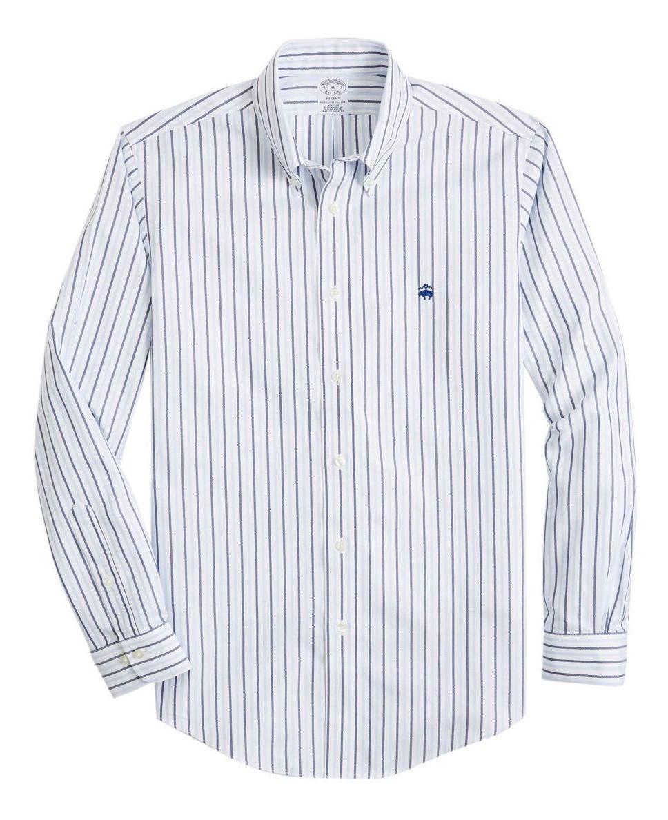 Camisa Brooks Brothers Hombre Non-iron Regent Fit Azul-0