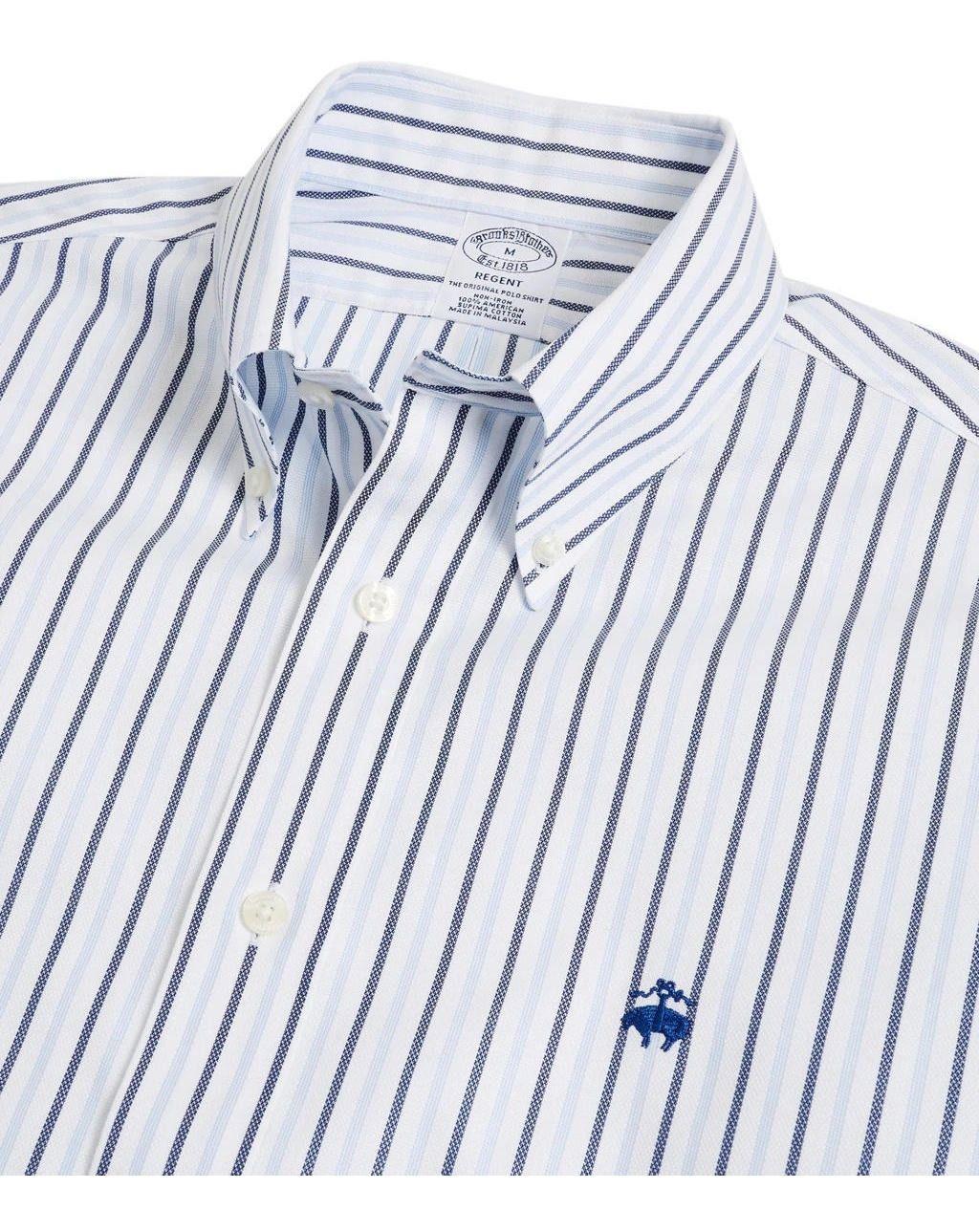Camisa Brooks Brothers Hombre Non-iron Regent Fit Azul-1