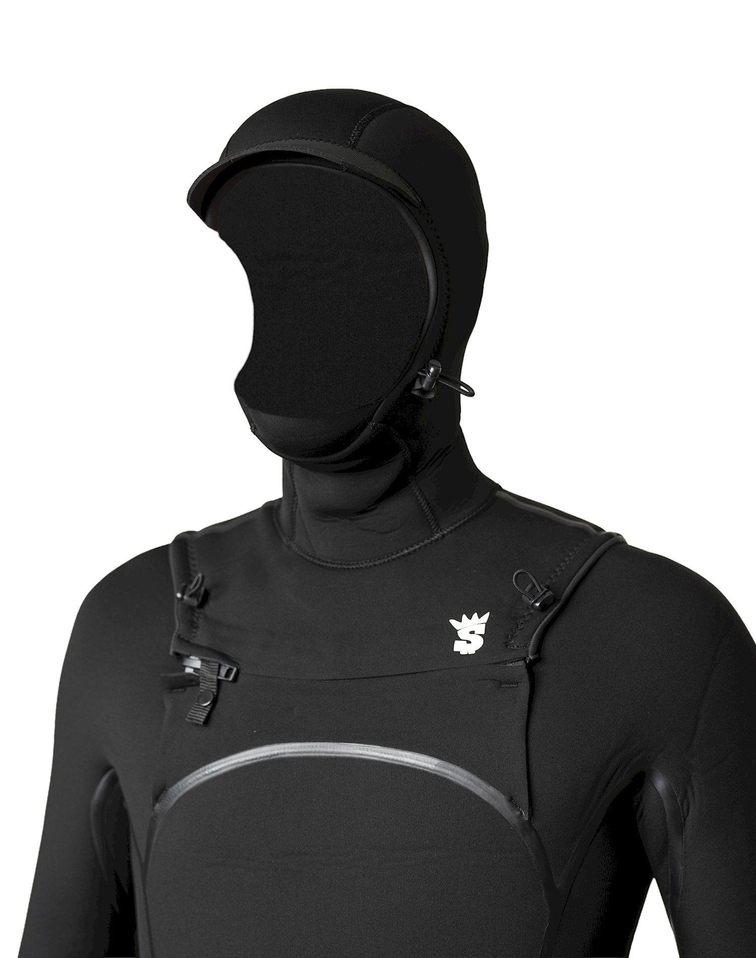 Traje de Surf Stoked Hombre G5 5/4/3 Removable Hood Negro-7