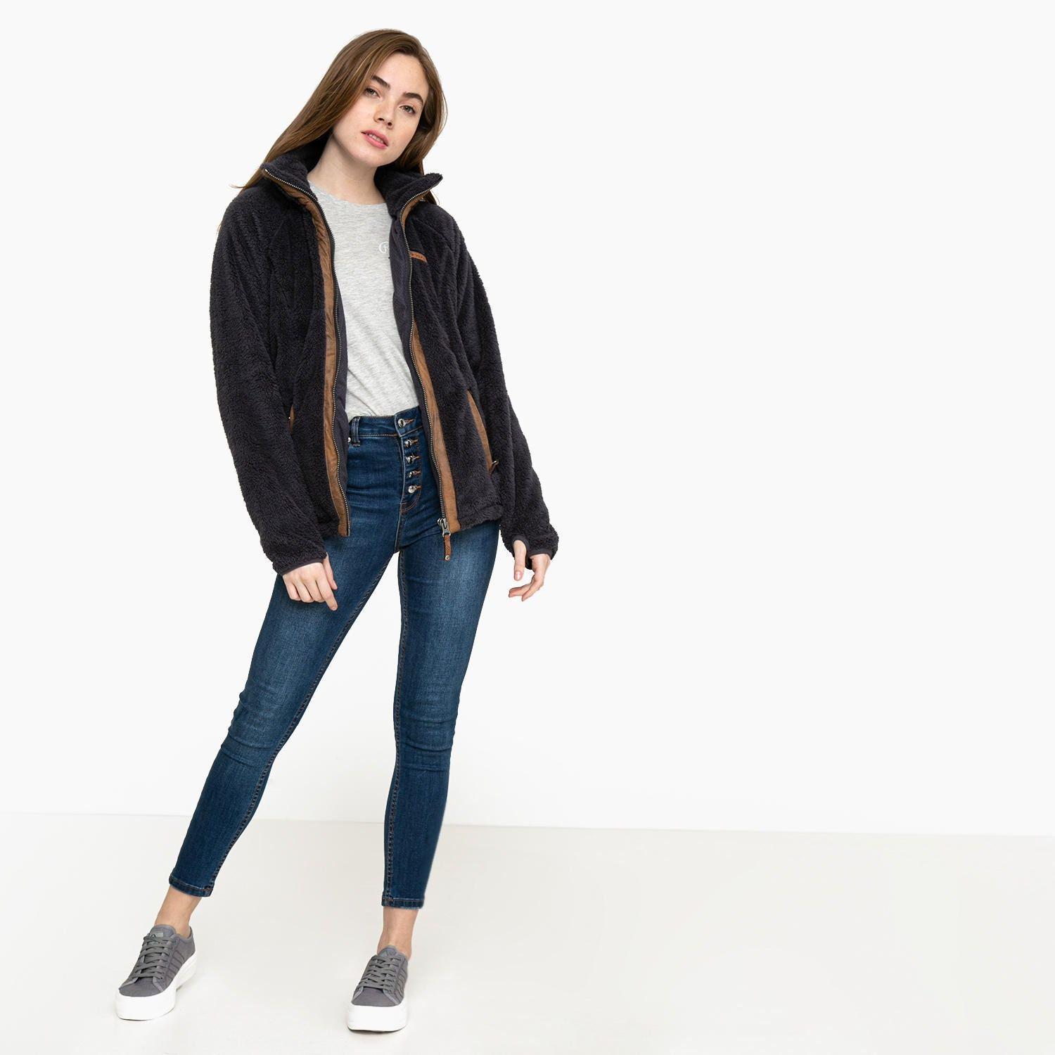 Polar Kivül Mujer Elek Shaggy Hoddie Negro-3