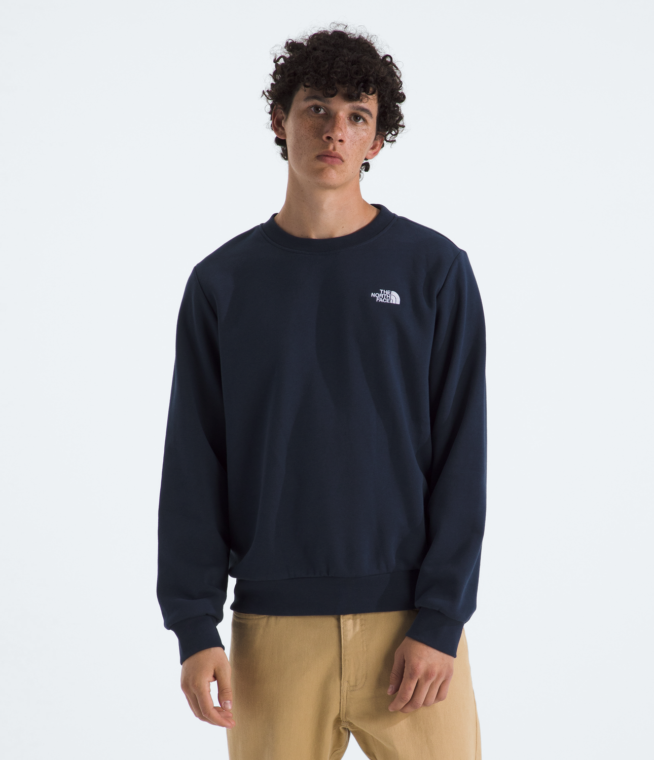 Poleron Evo Simple Dome Crew Hombre Azul Marino-0