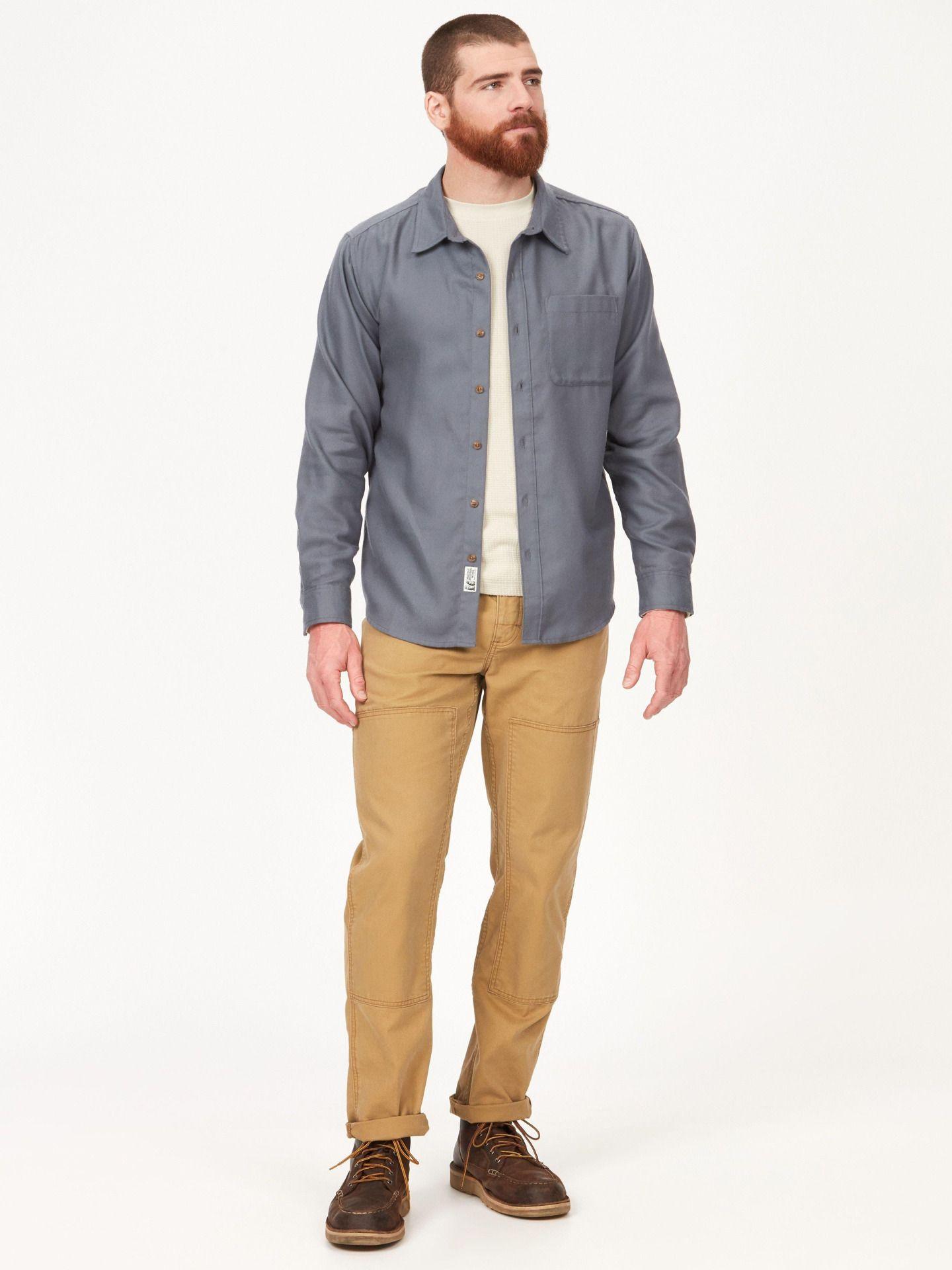 Camisa Marmot Hombre Manga Larga Fairfax Flannel Gris-2