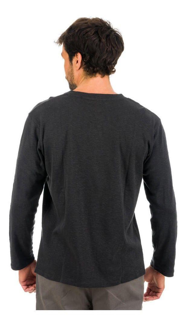 Polera Kivül Hombre Reciclada Roko Ml Negro-2
