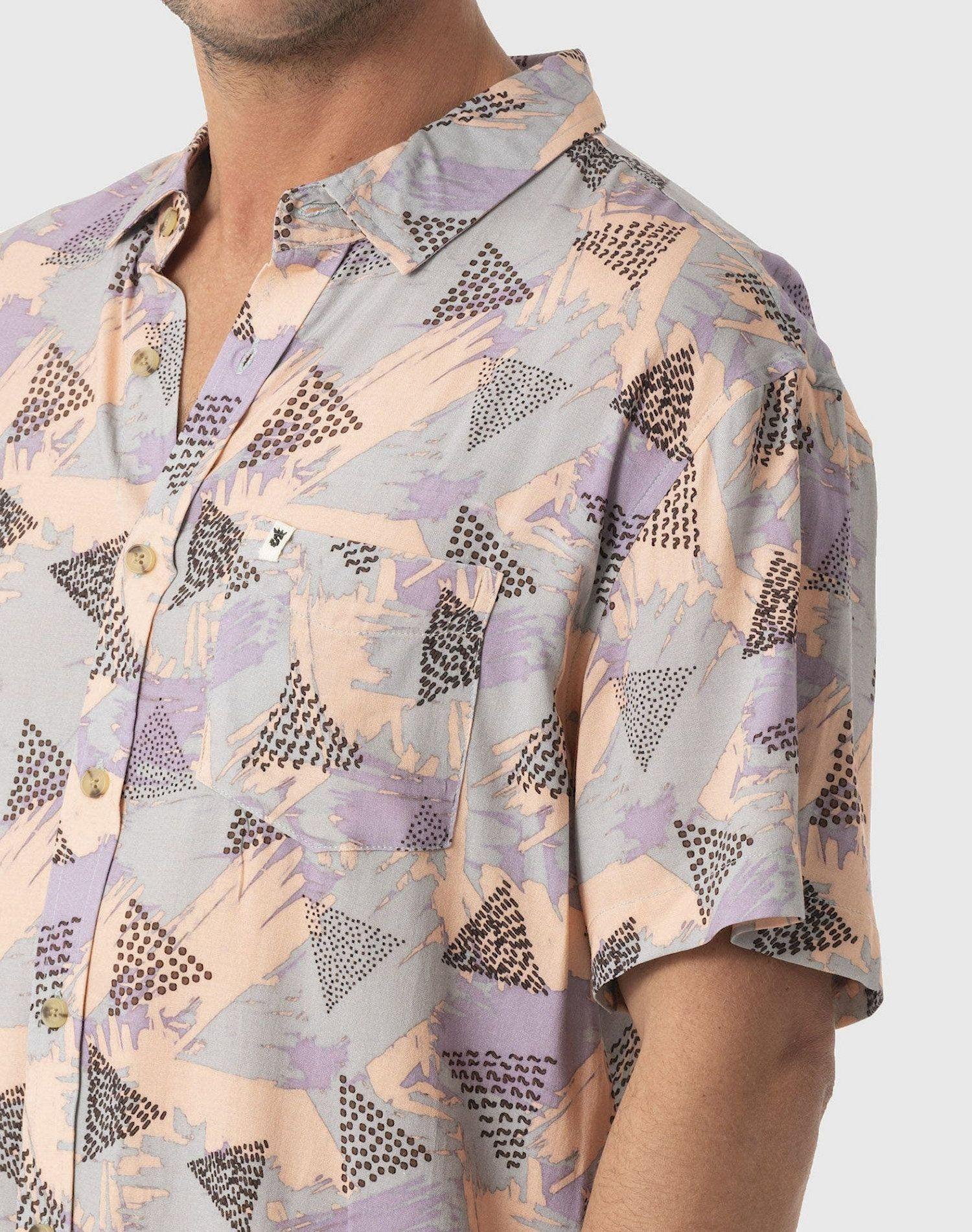 Camisa Stoked Hombre Hooks Verde-Multicolor-3