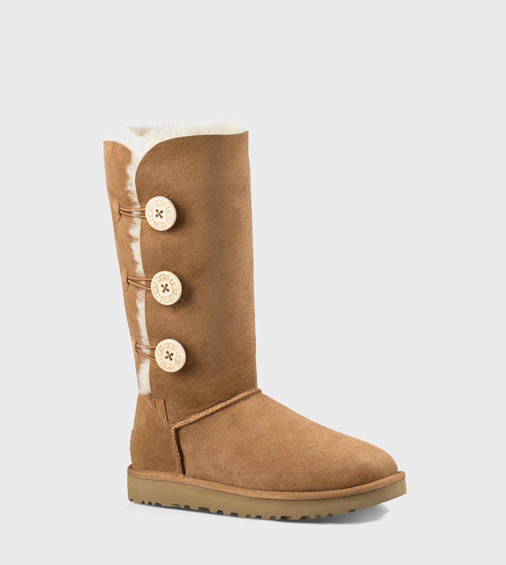 Botas UGG Mujer Bailey Button Triplet Ii Café-0