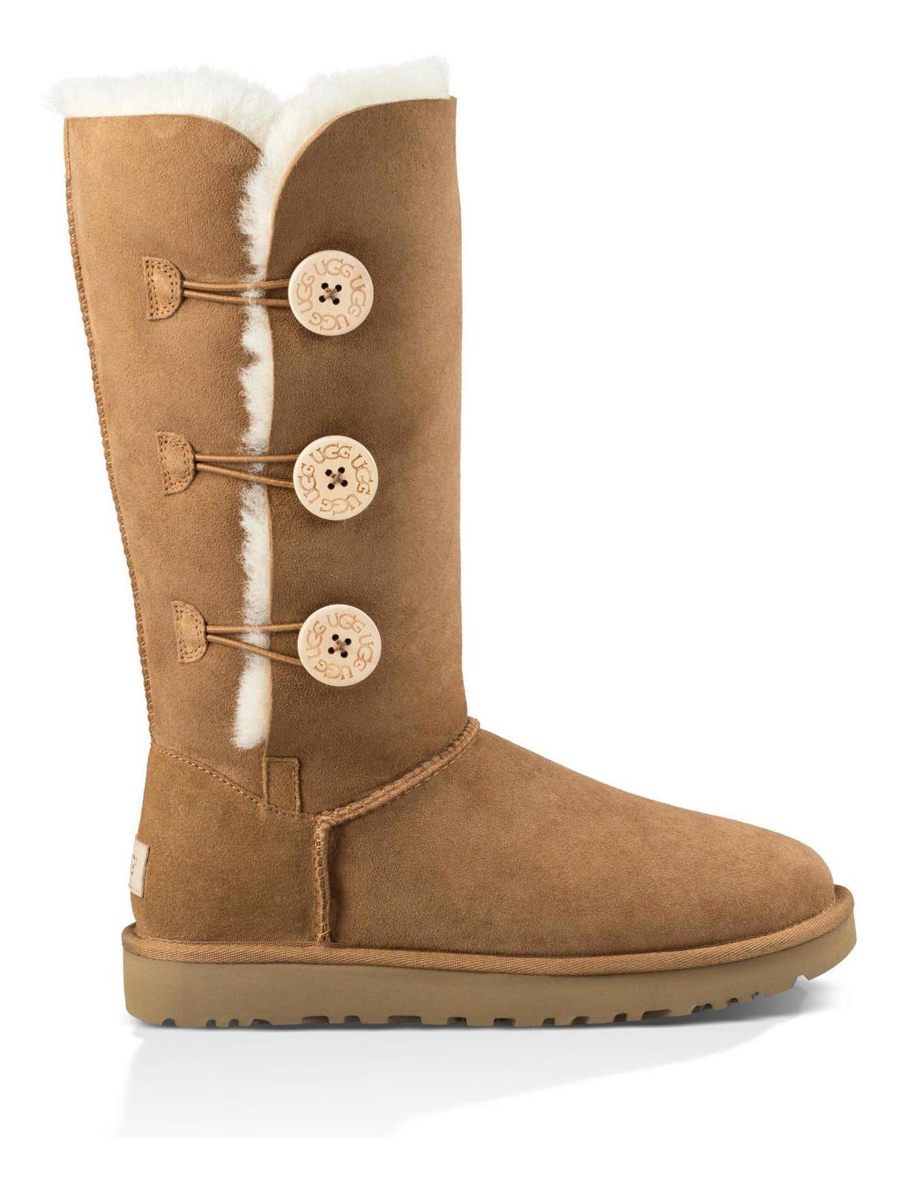 Botas UGG Mujer Bailey Button Triplet Ii Café-1