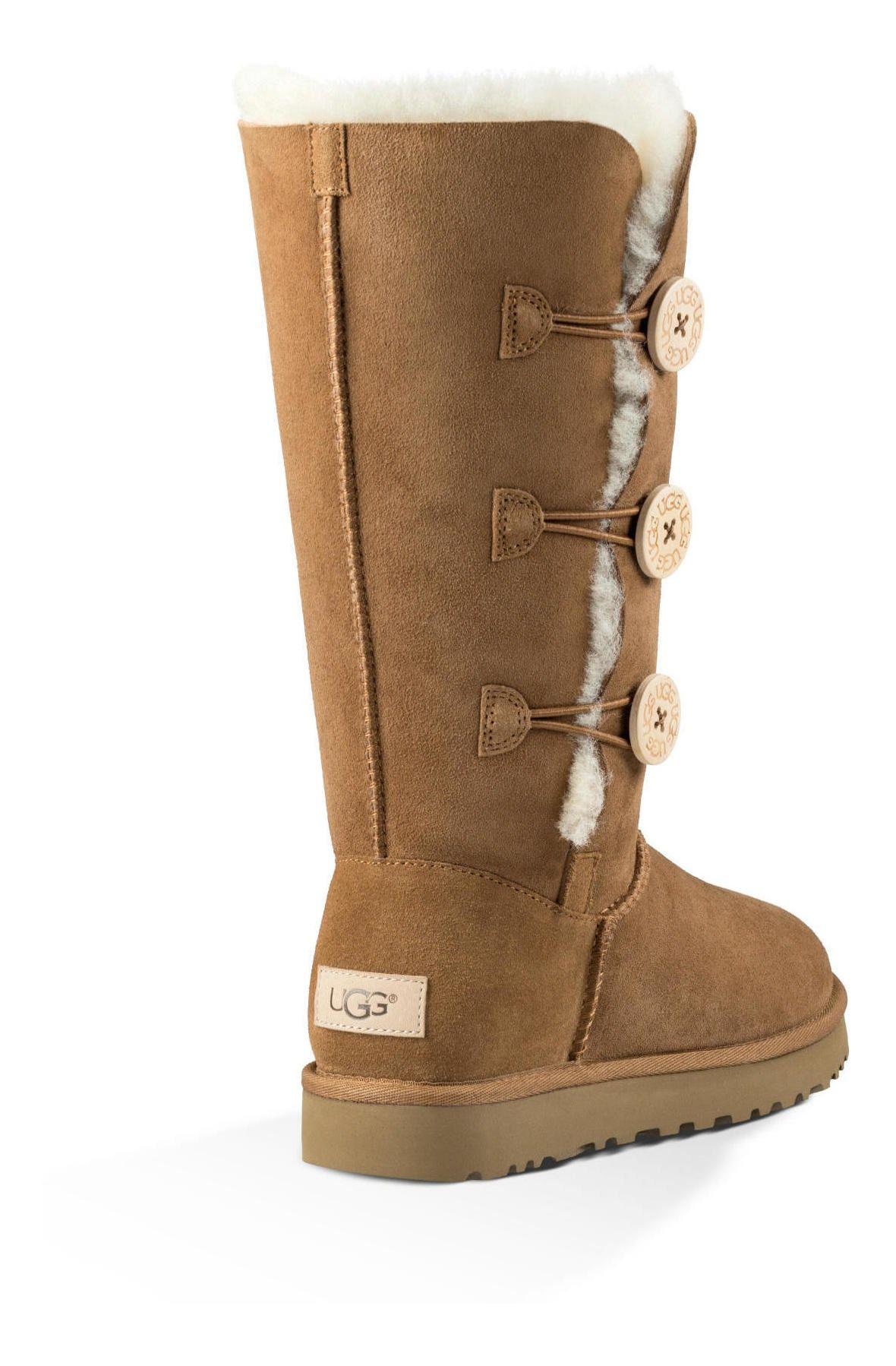 Botas UGG Mujer Bailey Button Triplet Ii Café-3