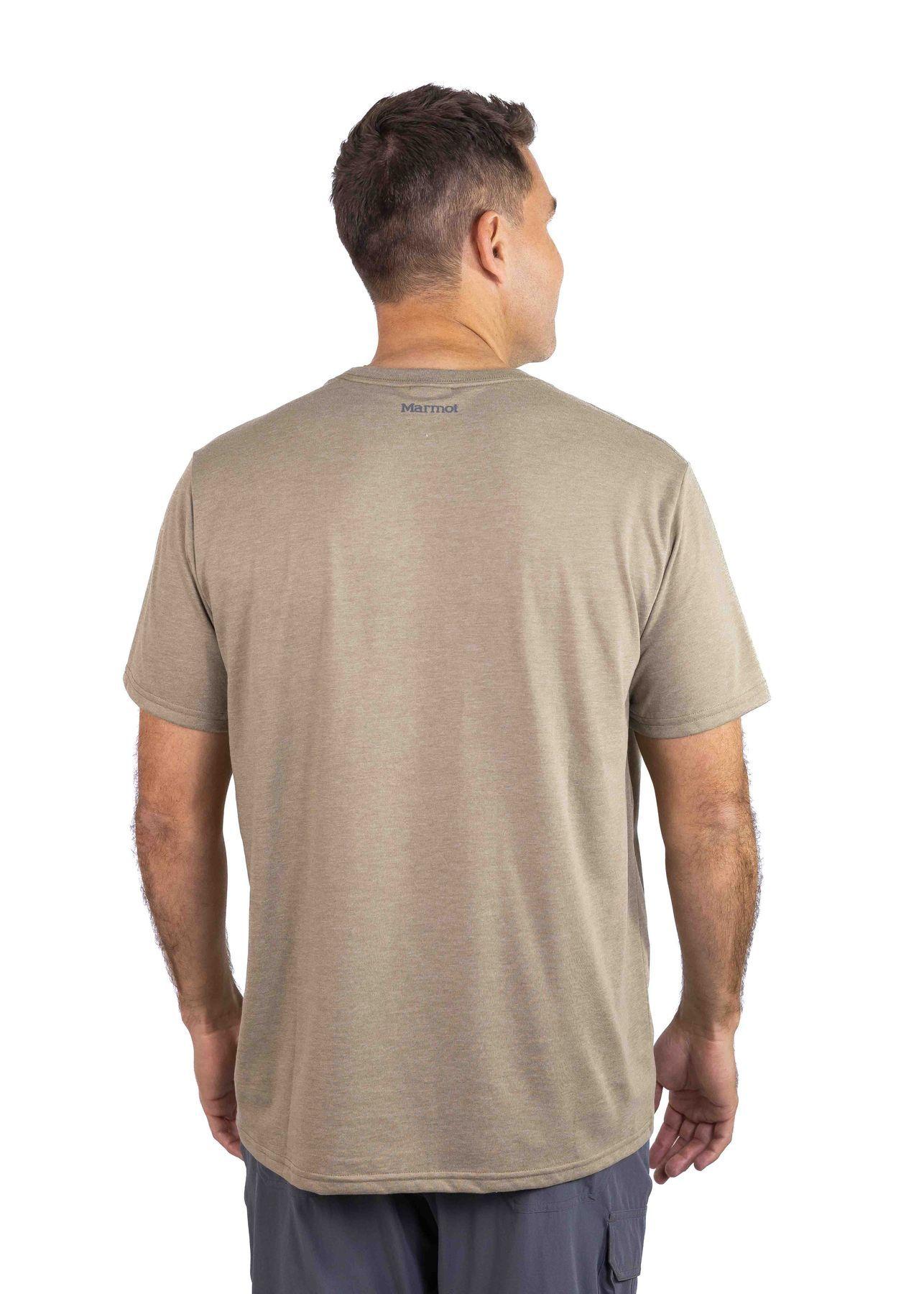 Polera Marmot Hombre Chest Label Tee Café-2