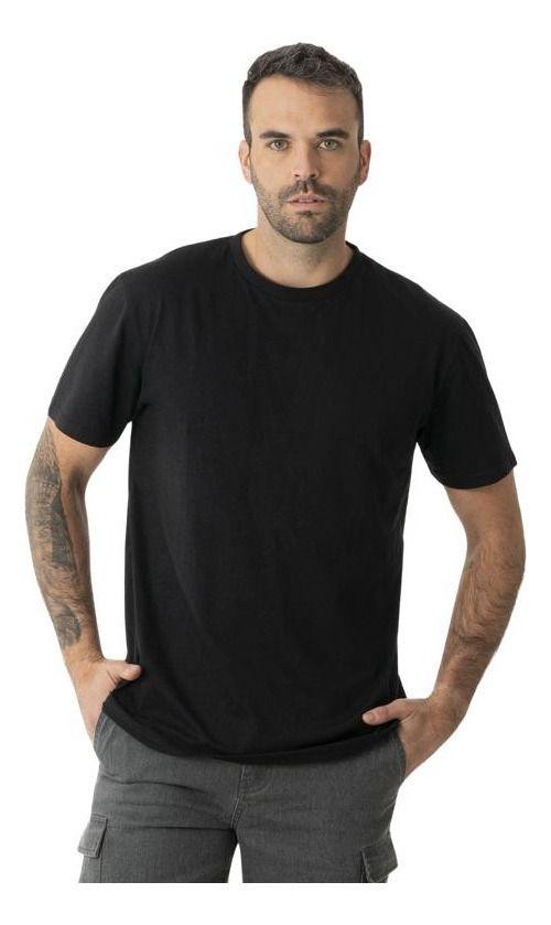 Polera Kivül Hombre Phrases Reciclada Negro-0