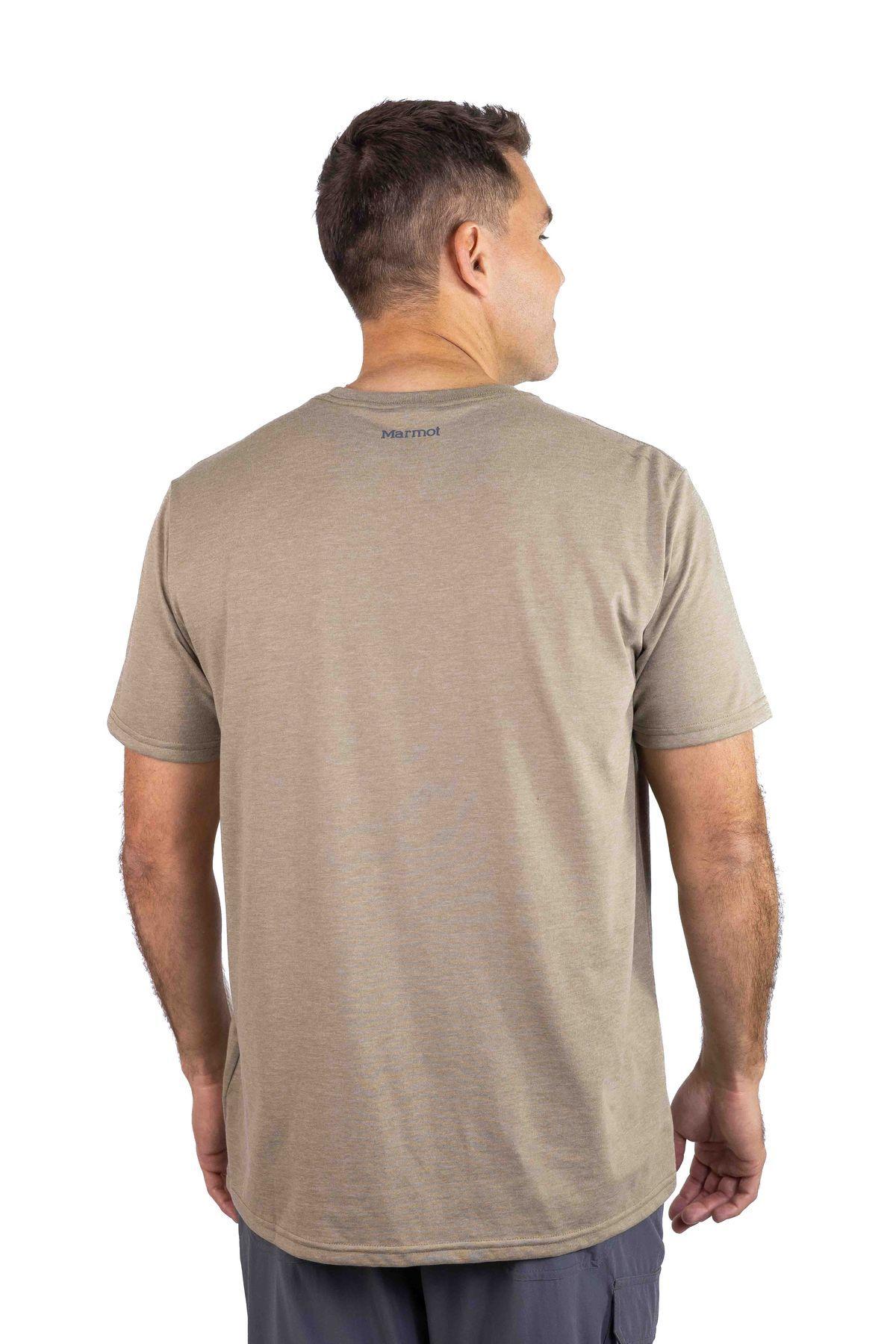 Polera Marmot Hombre Retro Logo Tee Café-2