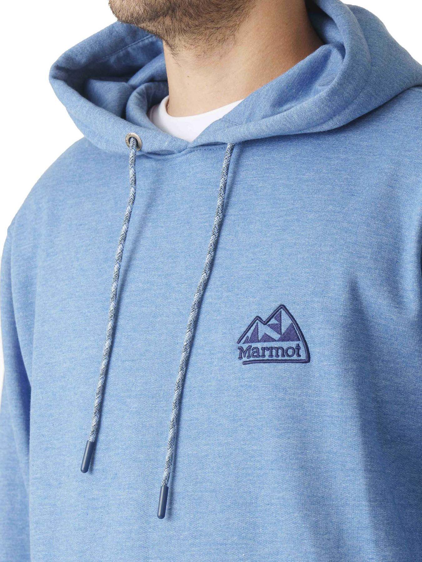 Polerón Marmot Hombre Chest Retro Logo Hoody Azul-3