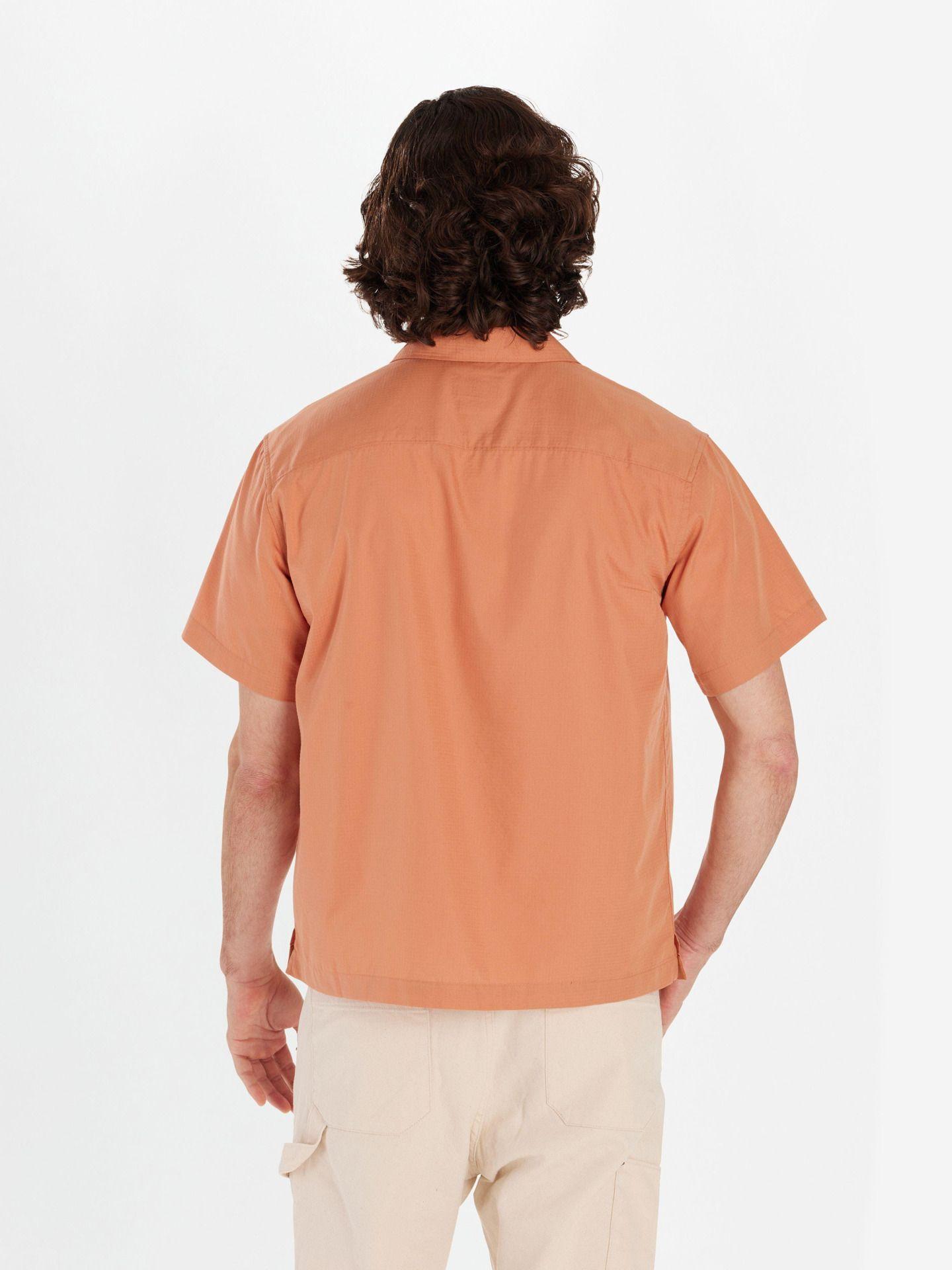 Camisa Marmot Hombre Manga Corta Muir Camp Naranjo-1
