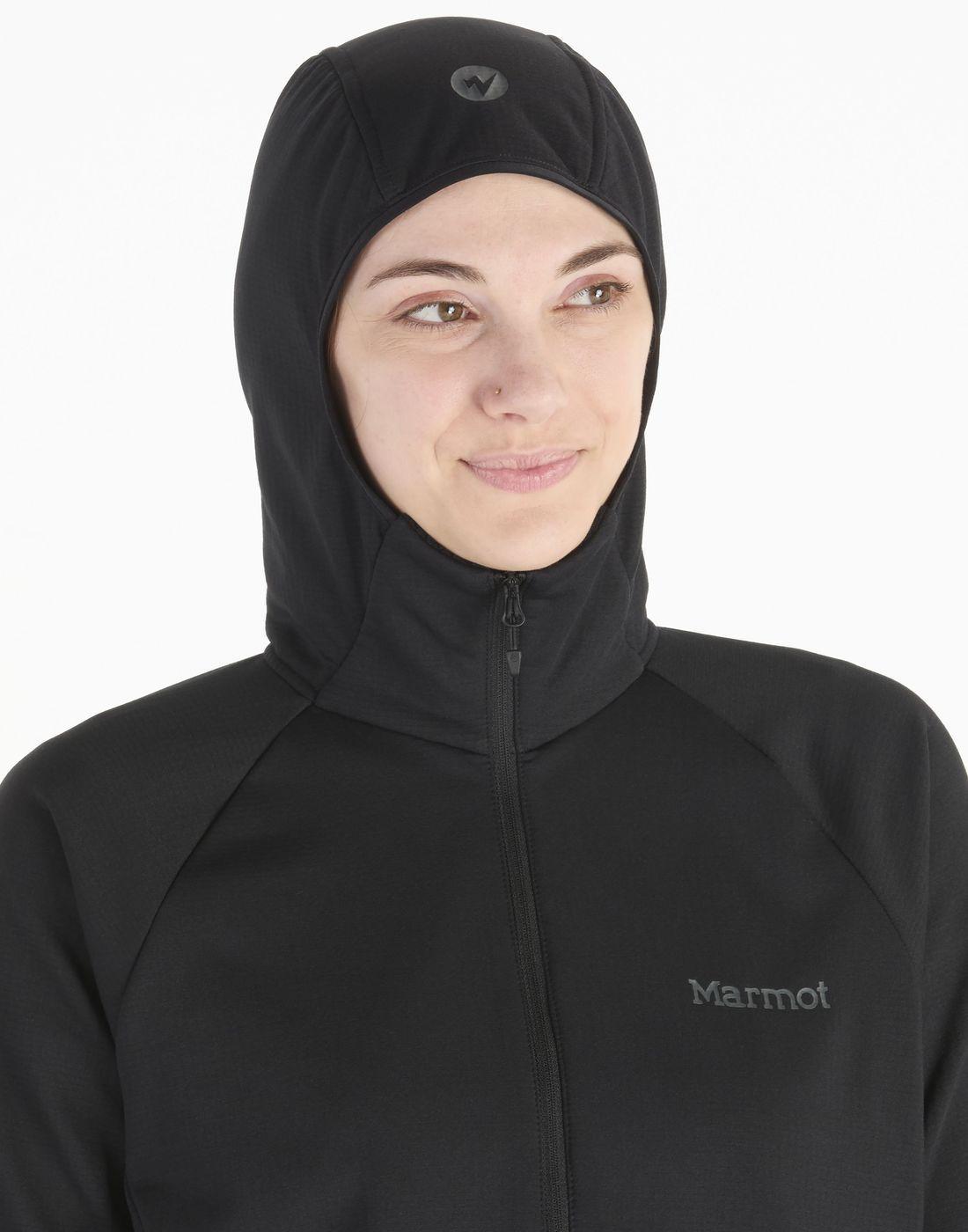Polar Marmot Mujer W Leconte Fleece Hoody Negro-4