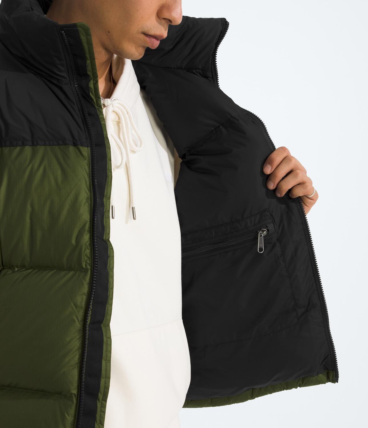 Chaqueta De Pluma 1996 Retro Nuptse Vest Hombre Verde-5