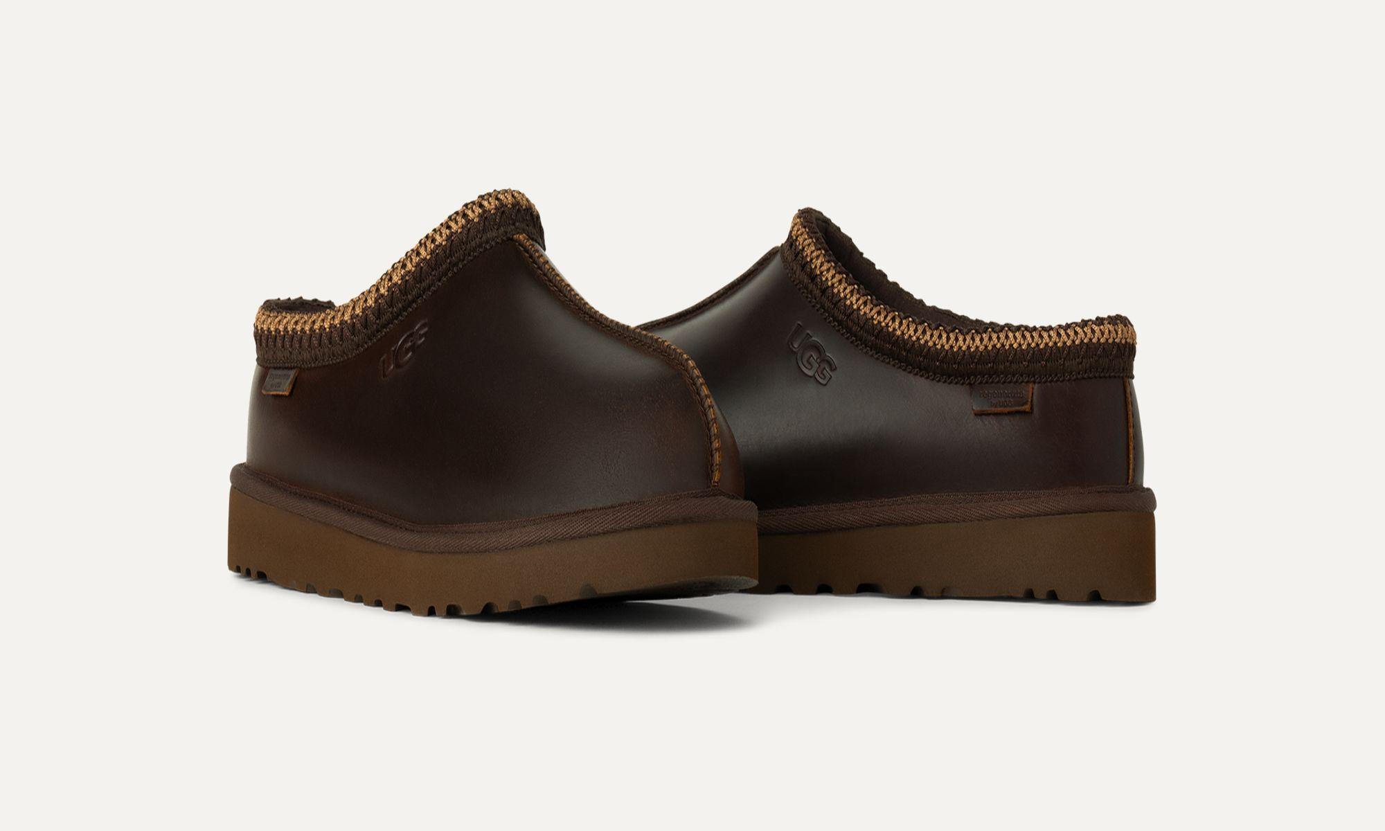 Pantufla Hombre UGG Tasman Lthr Regen Café-2