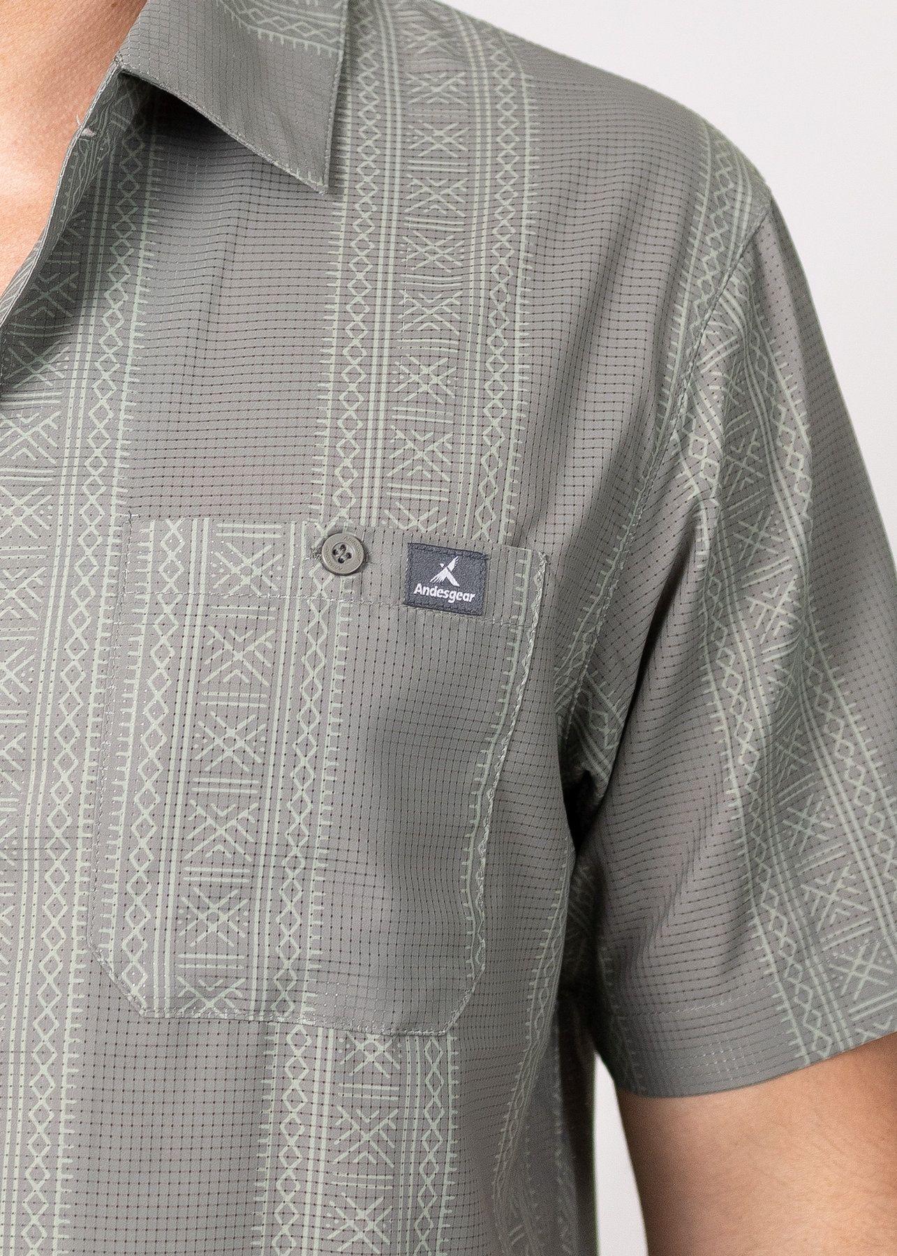 Camisa Andesgear Hombre Colico Ss Gris V2-5