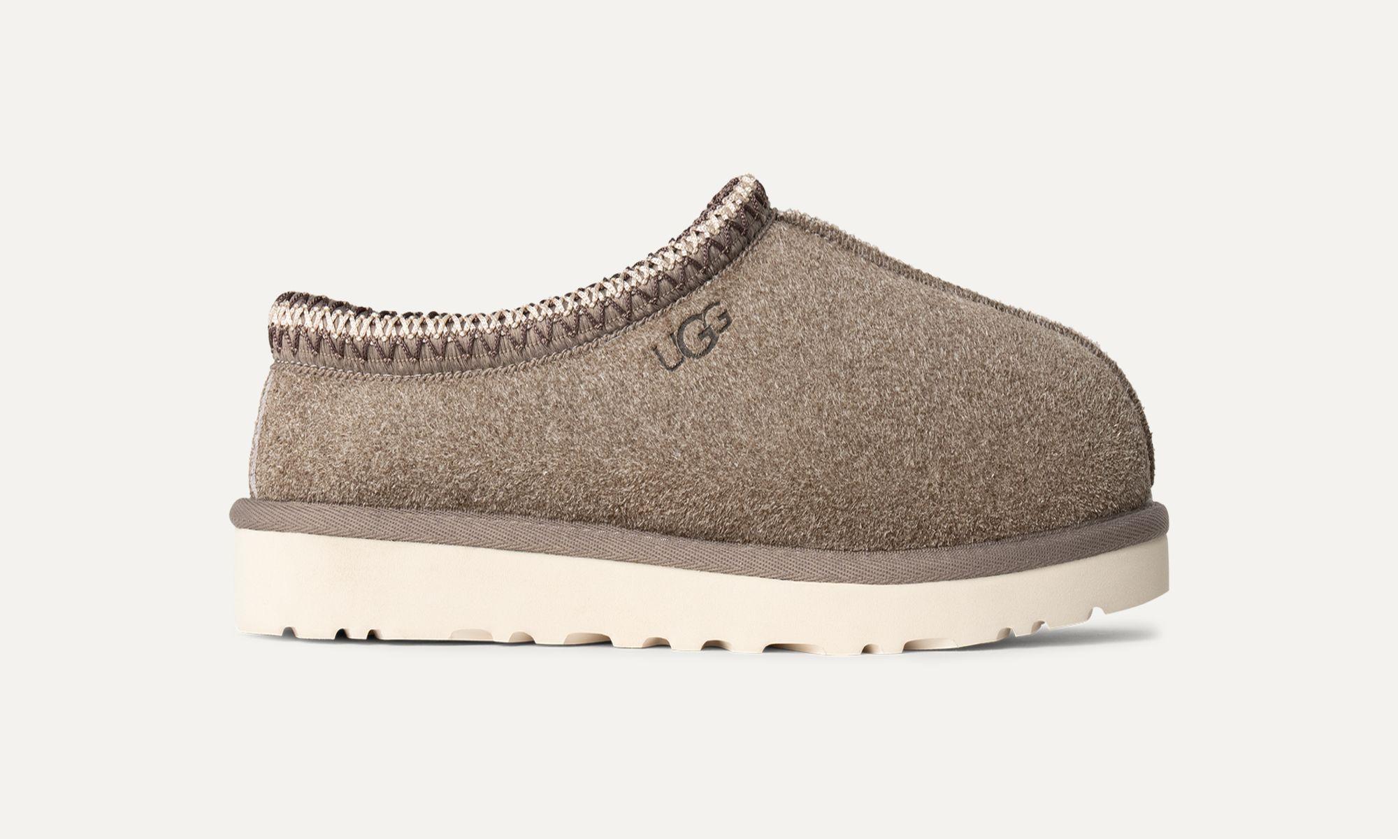 Pantufla Hombre UGG Tasman Shaggy Suede Gris-0