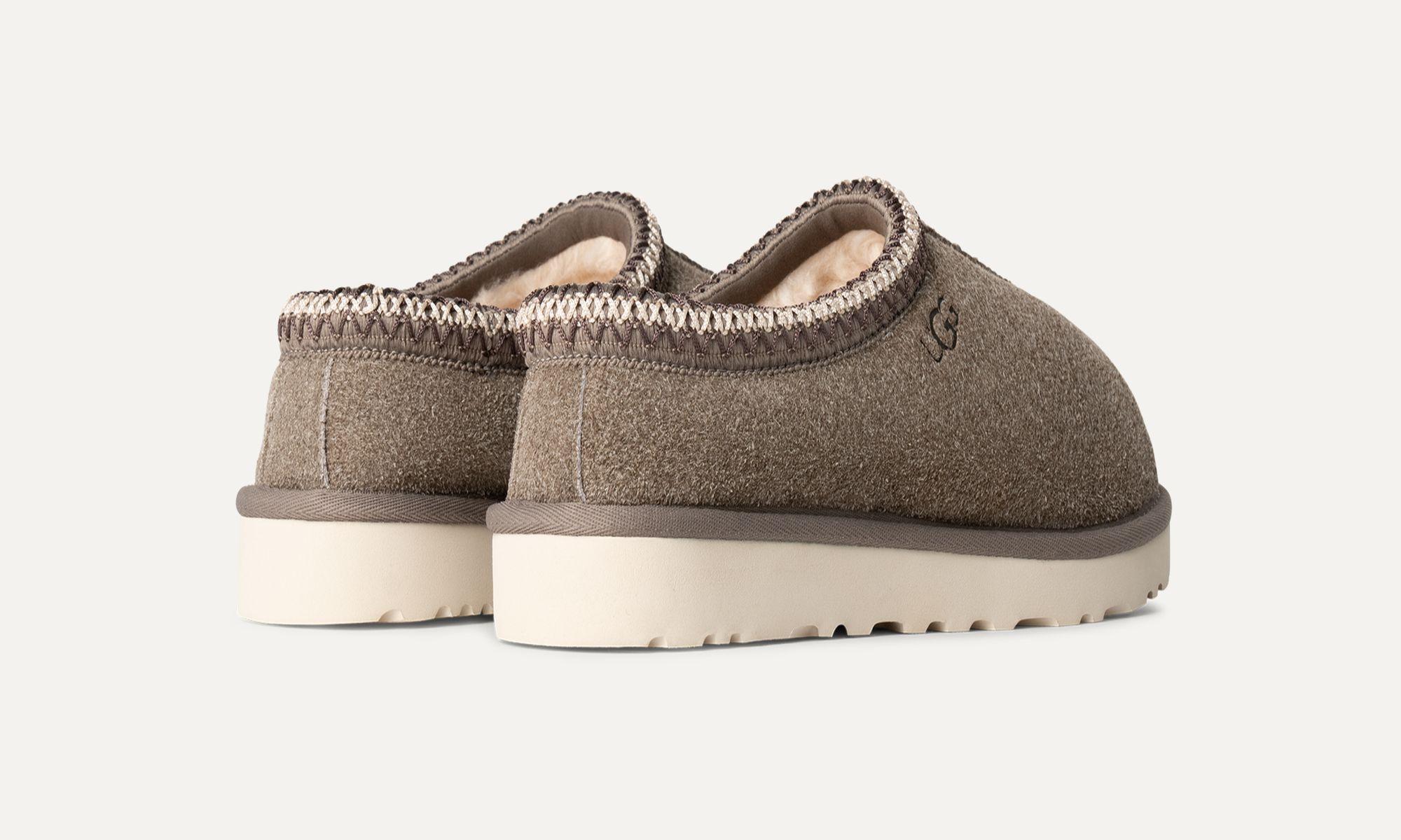 Pantufla Hombre UGG Tasman Shaggy Suede Gris-1