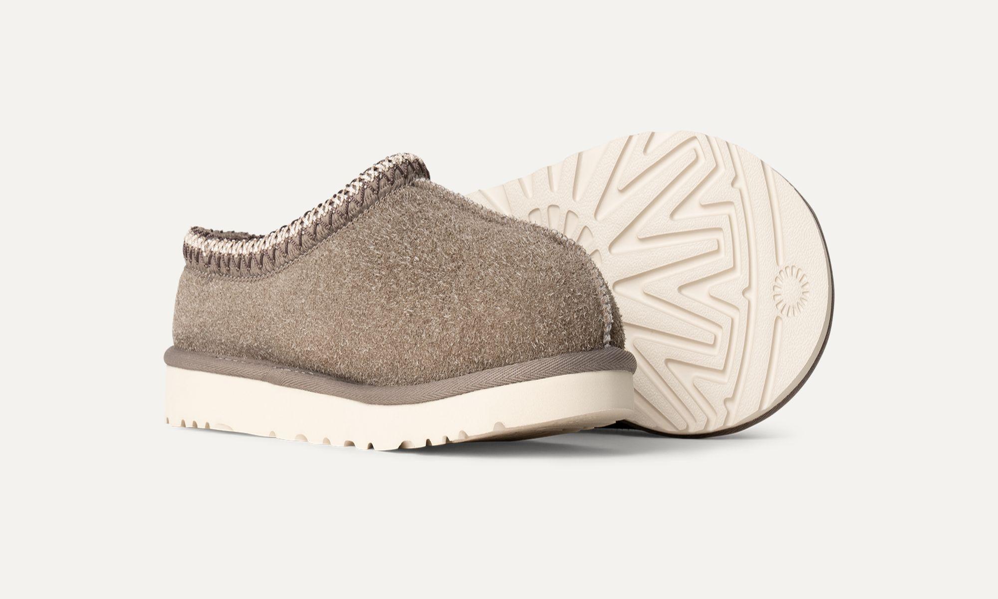 Pantufla Hombre UGG Tasman Shaggy Suede Gris-2