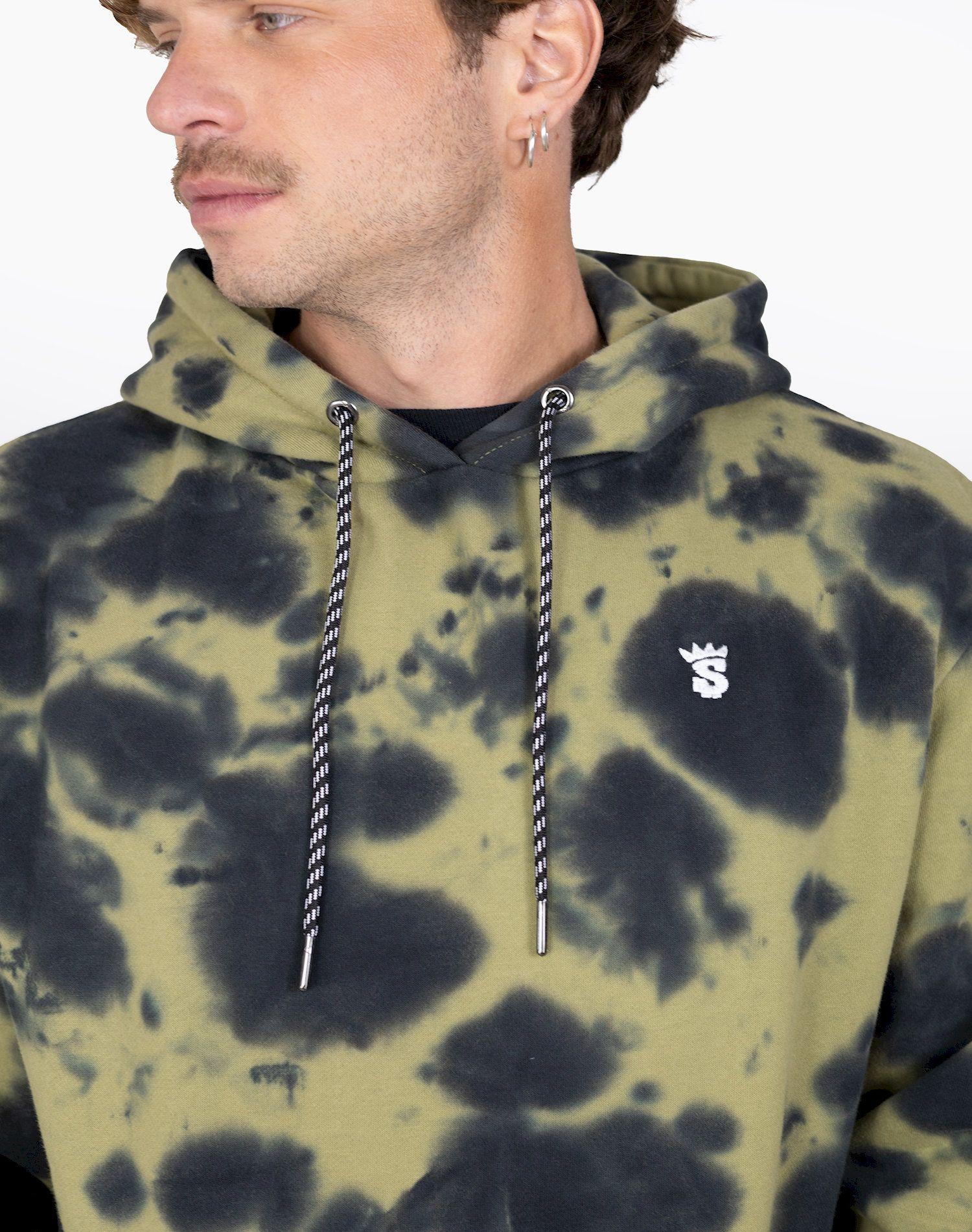 Poleron Stoked Hombre Tie Dye Verde-3