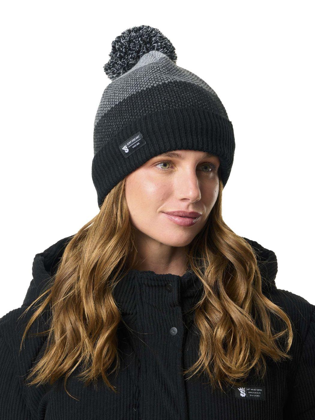 Gorro Stoked Unisex Beanie Pom Gris-2