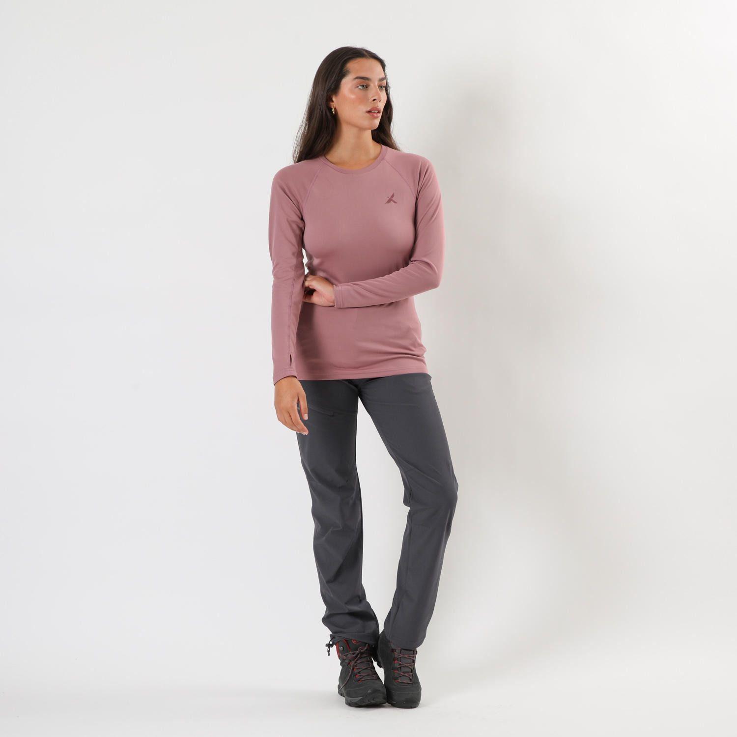 Primera Andesgear Mujer Capa Trekking Top Rosa Rosado-2