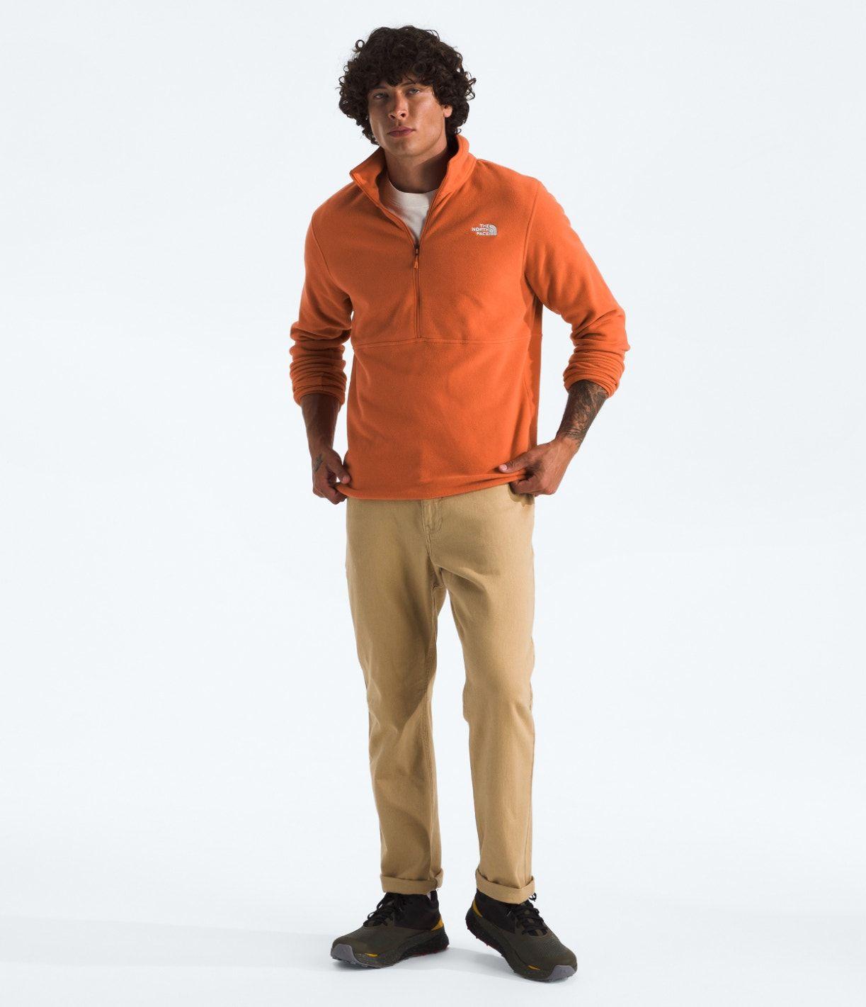 Polar The North Face Hombre Glacier ½ Zip Naranjo-3