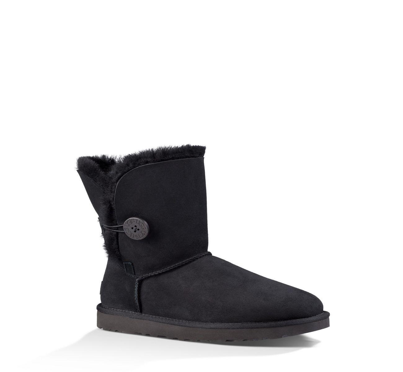 Bota UGG Mujer Bailey Button Ii Negro-0