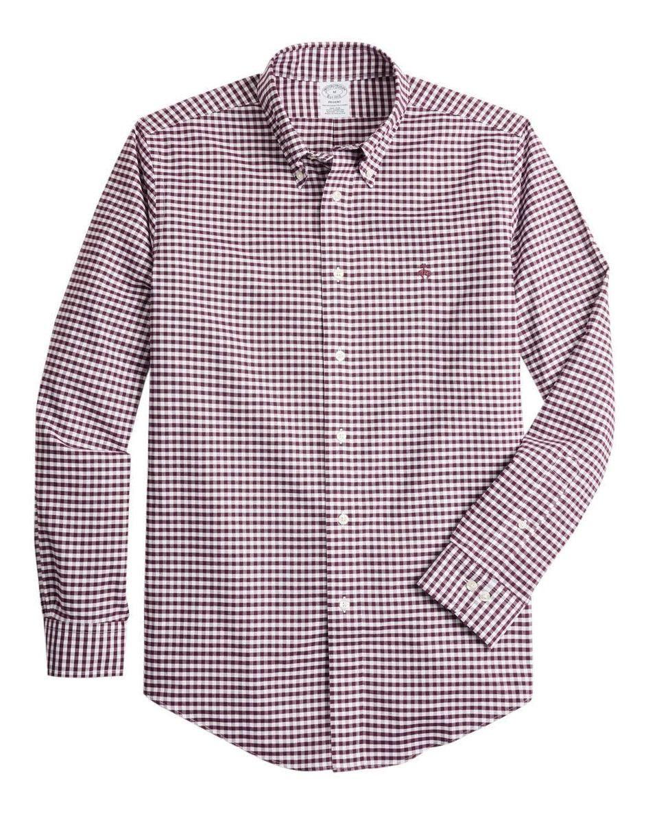 Camisa Brooks Brothers Hombre Non-iron BB62 Morado-0