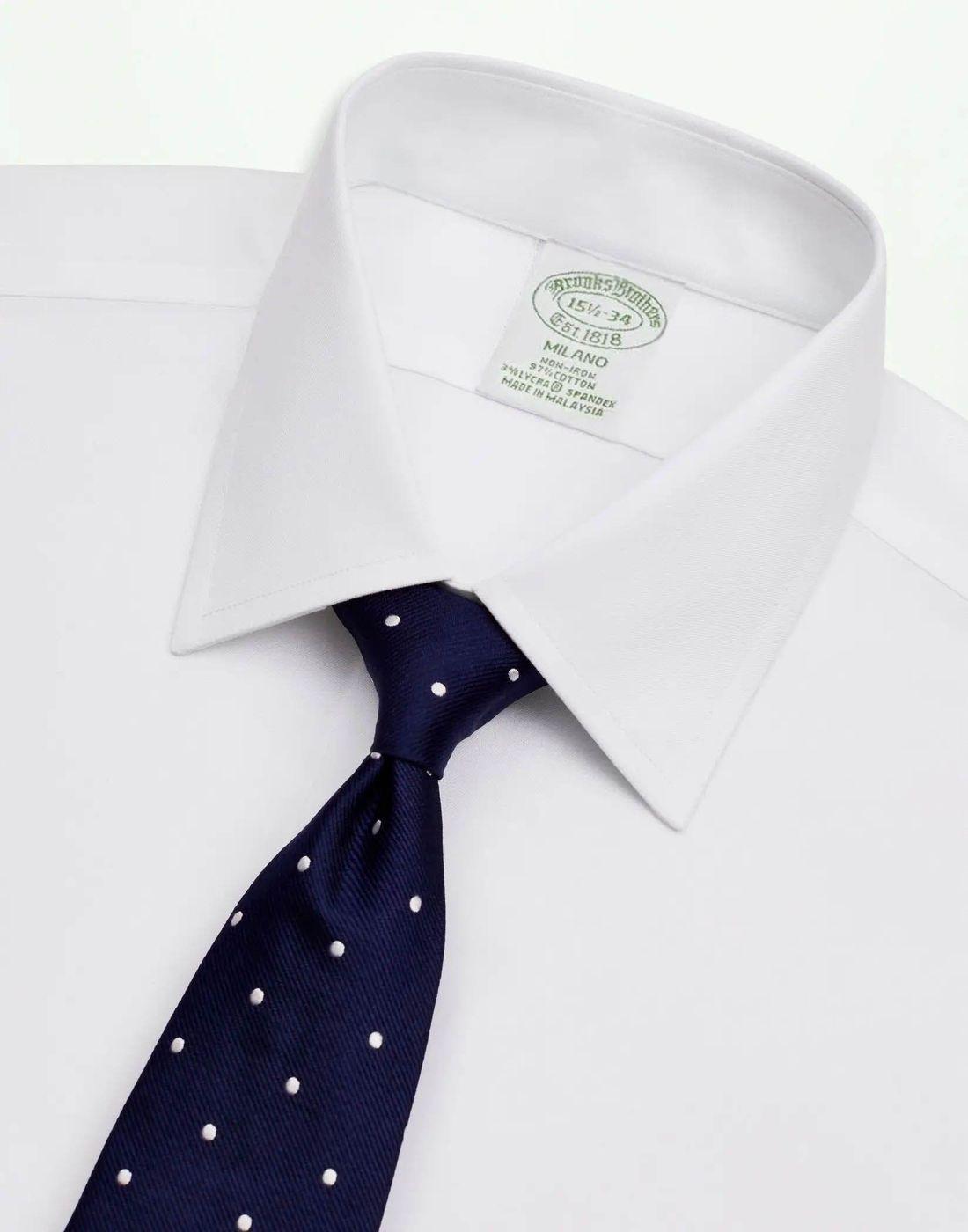 Camisa Brooks Brothers Hombre Ds Og Ni Stwl Ain Dbb Ff Np Slim Blanco-1