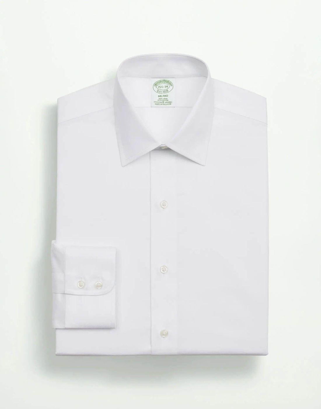 Camisa Brooks Brothers Hombre Ds Og Ni Stwl Ain Dbb Ff Np Slim Blanco-2