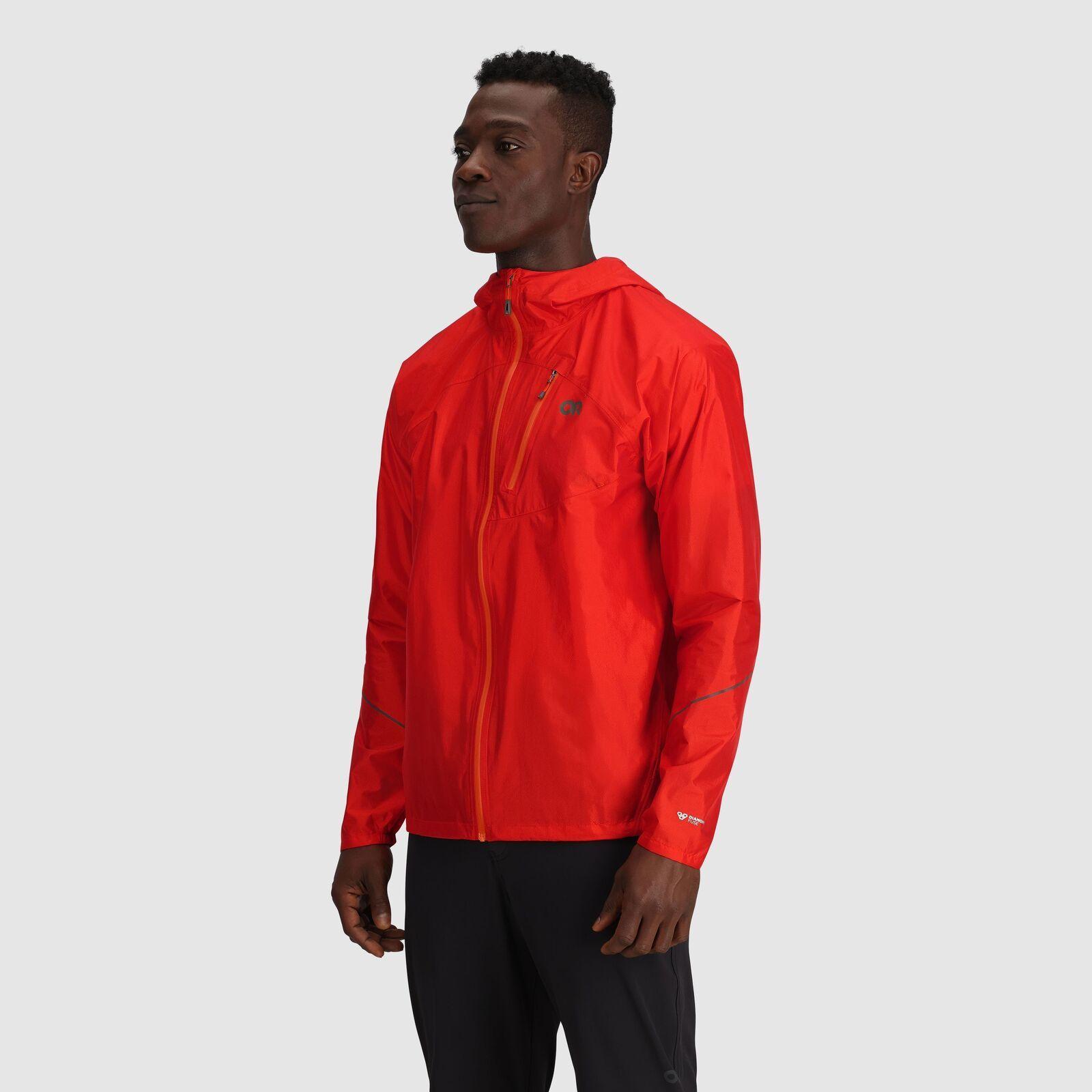 Chaqueta Outdoor Research Hombre Helium Rain Rojo-2
