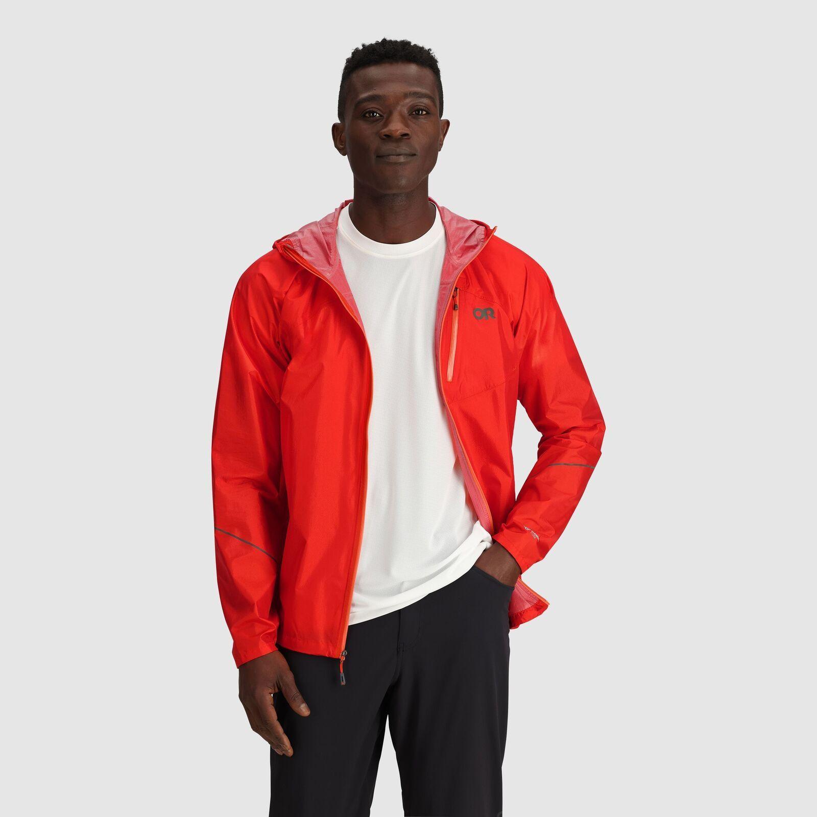 Chaqueta Outdoor Research Hombre Helium Rain Rojo-5