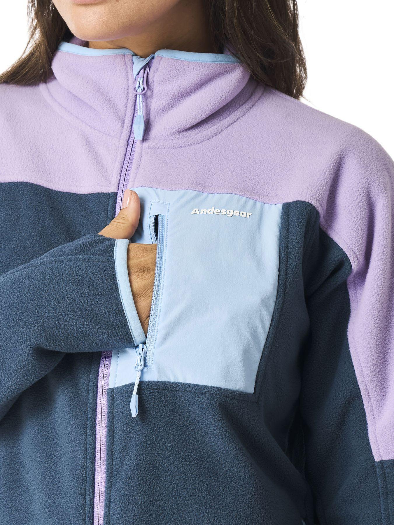 Polar Andesgear Mujer New Maihue Fullzip Azul-5
