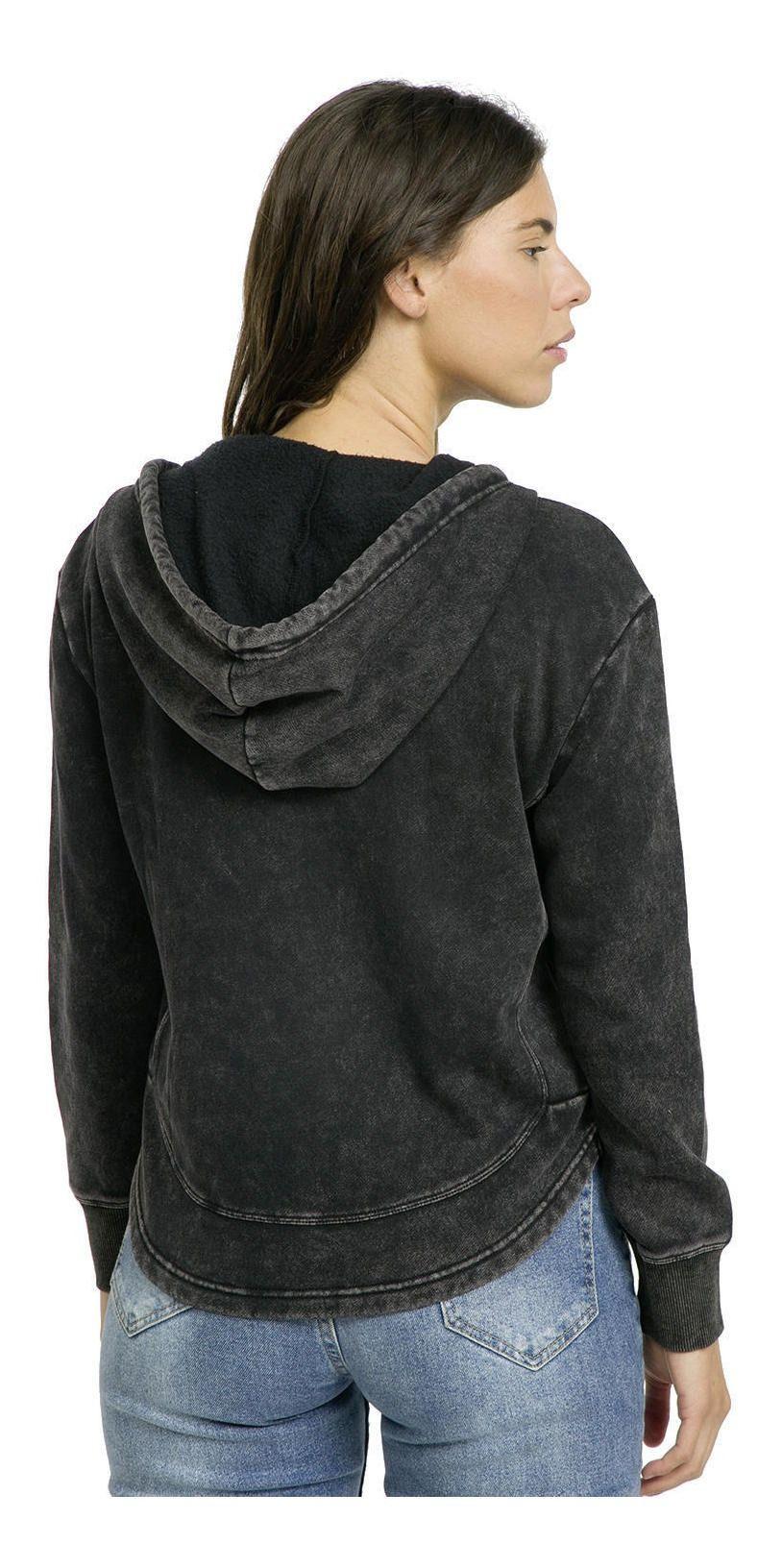 Polerón Kivül Mujer Femenino Brso Lavado Negro-2